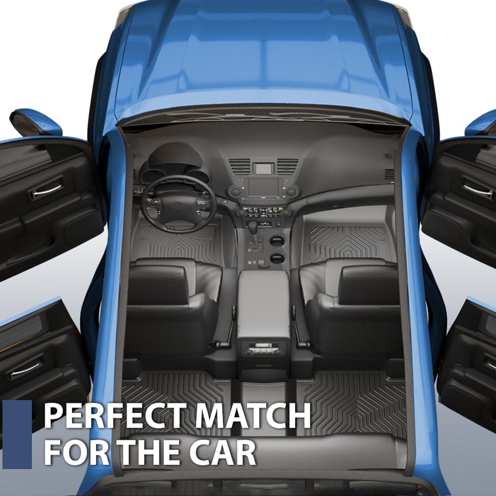 Pit66 Floor Mats Compatible With 2017-2024 Mazda Cx-5, 1St & 2Nd Row Tpe 3-Piece Premium Floor Liners Interior Accessories