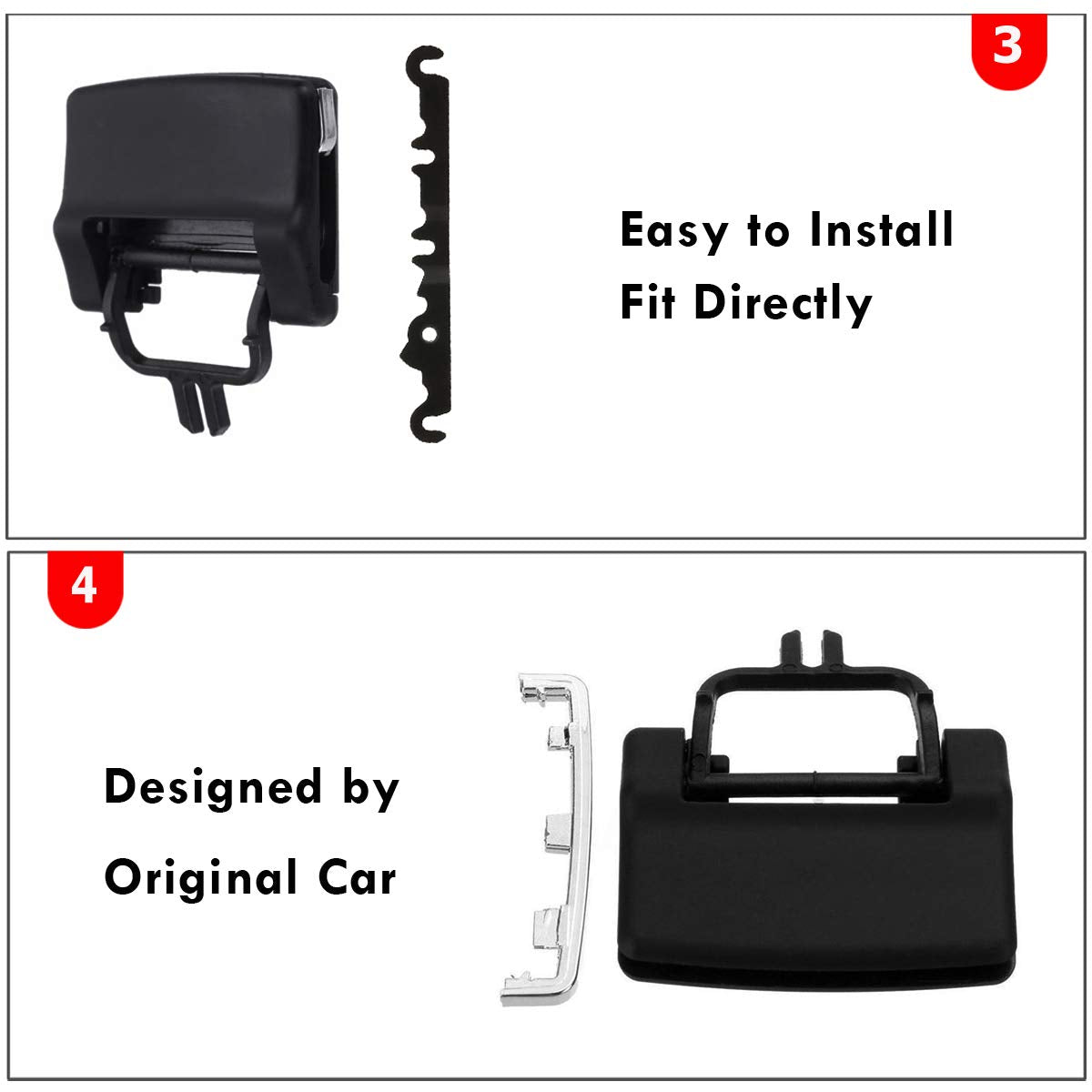 Moonlinks Compatible With Mercedes Benz Front Center/Left/Right Air Vent Clips Outlet Tabs, Ac Vent Adjustment Buckle Repair For