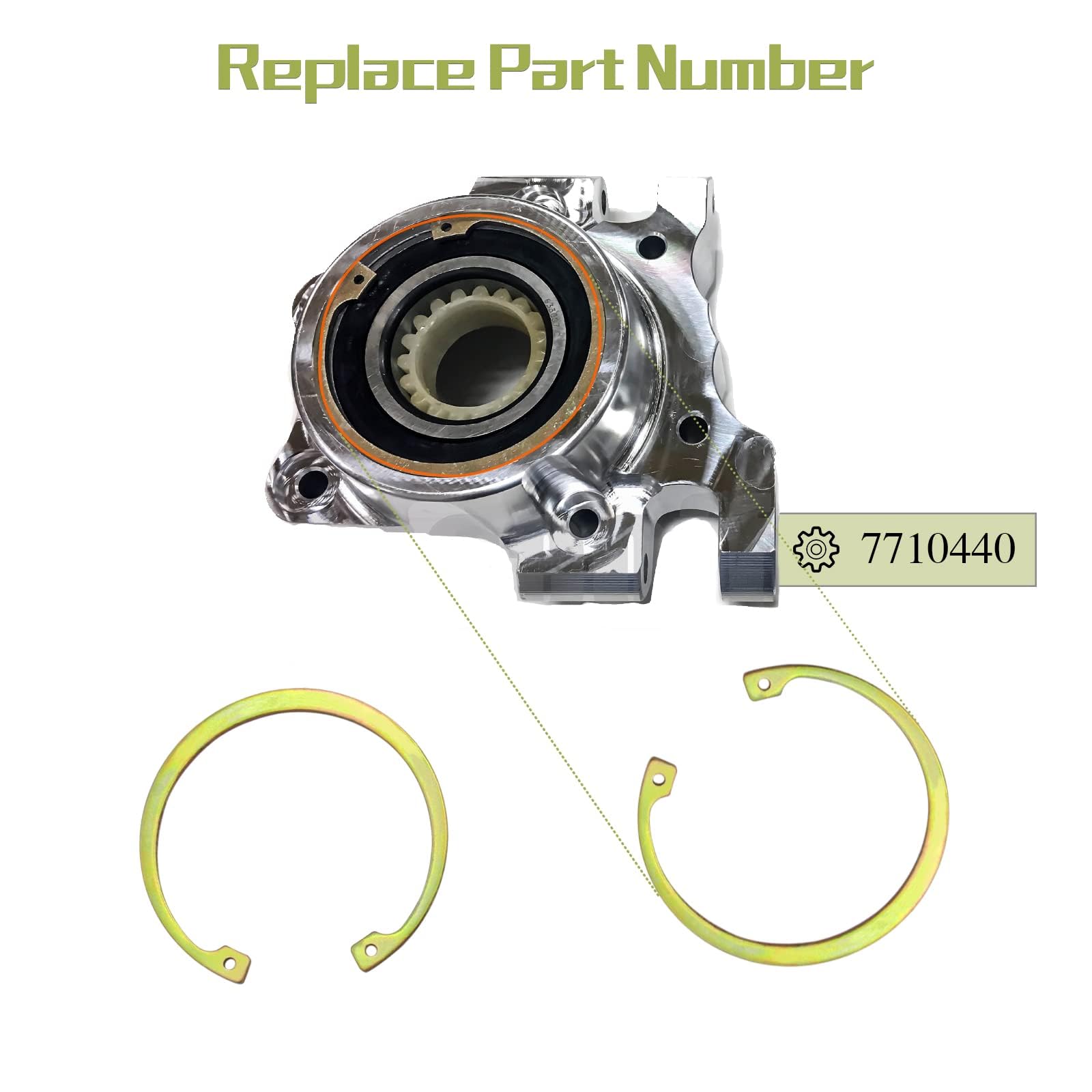 Fusch 2Pcs Wheel Bearing Retaining Ring Clips Compatible With Polaris Sportsman 335 400 500 570 600 700 800 Ranger 400 500 570 700 800 900 Rzr 570 800 Turbo Replace#: 7710440