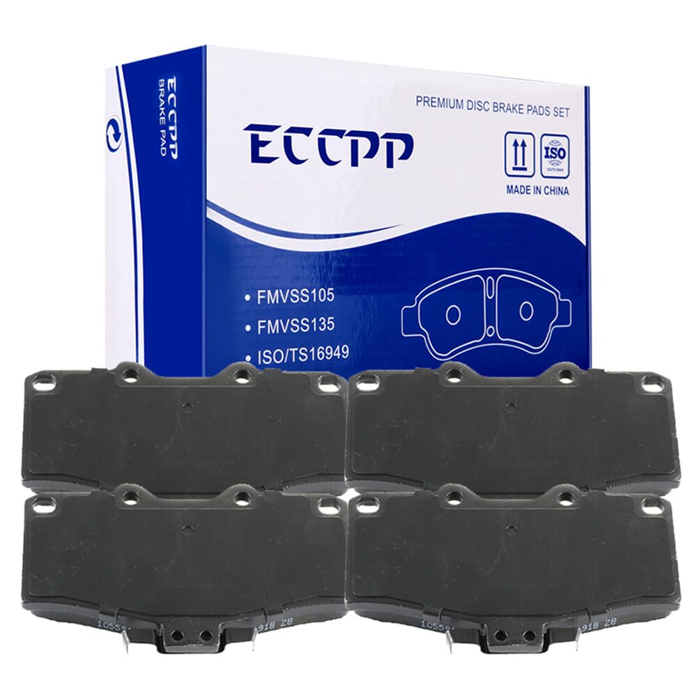 Automuto 4Pcs Front Semi-Metallic Disc Brake Pads Set D410 For Toyota For 4Runner 1995-2002,For Toyota For Tacoma 1995-2004