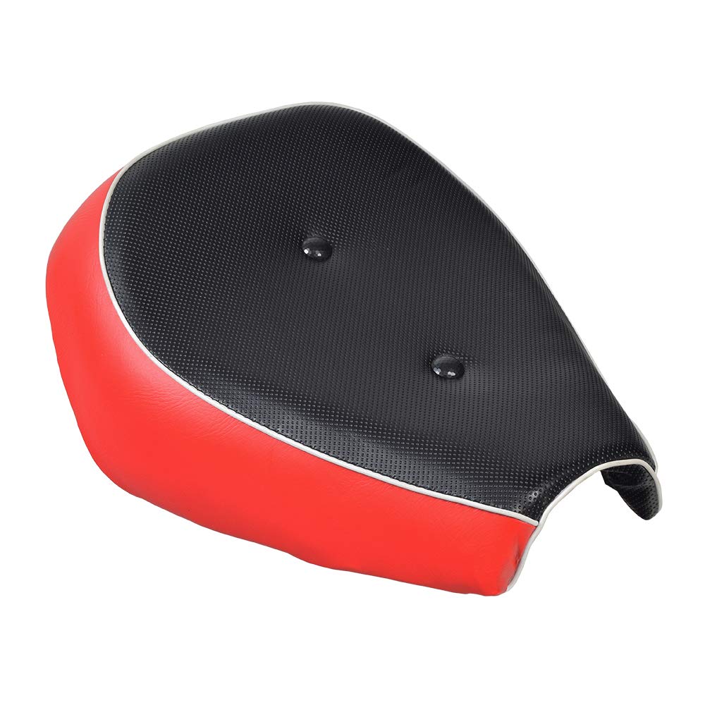 AlveyTech Black & Red Seat for the Baja MB165 & Falcon Mini Bikes - Replacement Stylish Comfortable Seat, Gas/Electric Power Sco