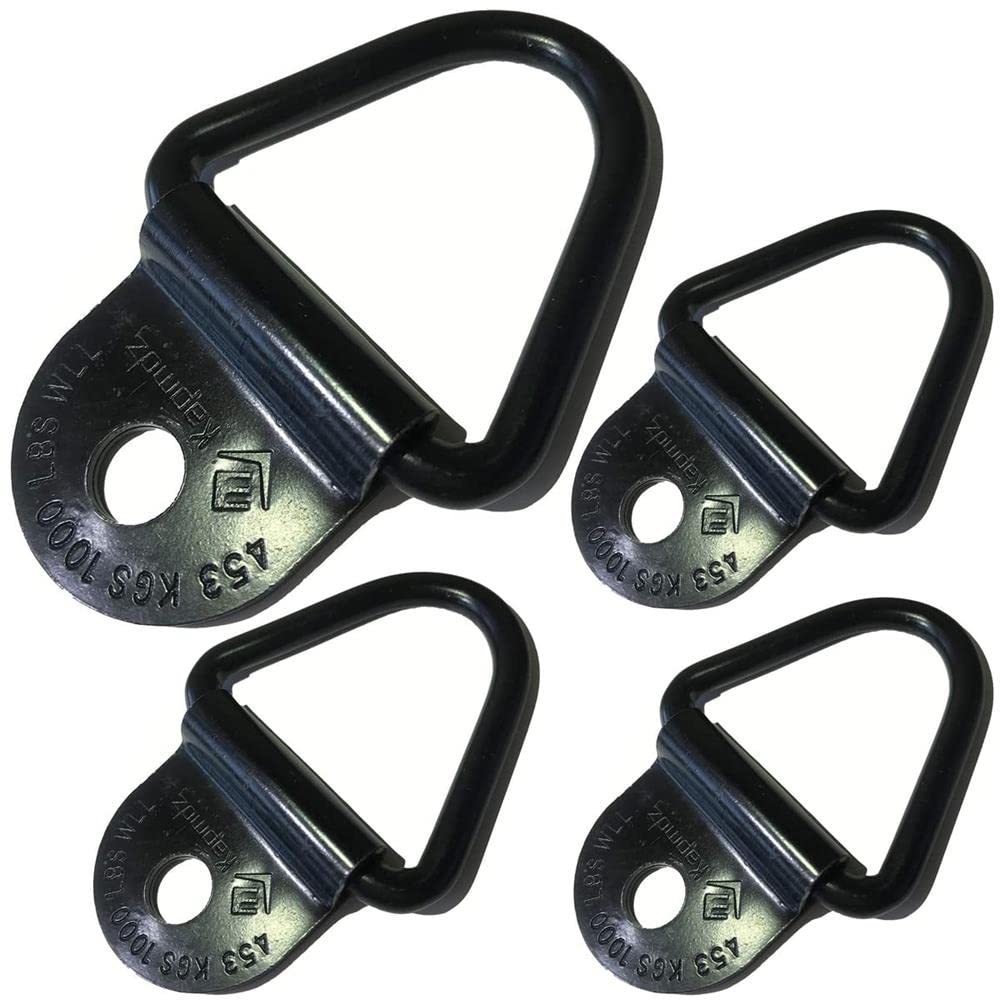 Heavy Duty Truck Bed Tie Down Anchors Rings Trailers Hook Cargo Bolt On V Ring Pickups Rail Accessories (4 Pack)