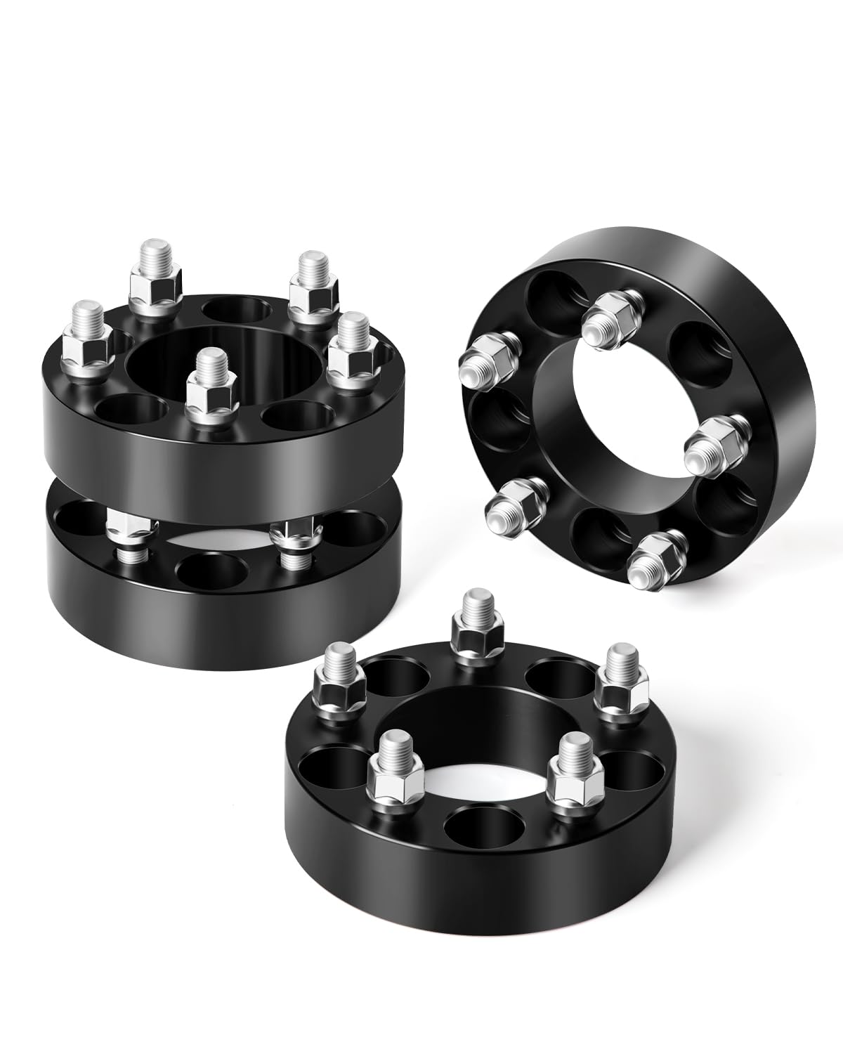 Dynofit 5X4.5 Wheel Spacers Compatible With Jeep Xj Kj Kk Tj Zj Kj Kk, 4Pcs 5X114.3 1.5''(38Mm) 80.5Mm 1/2''-20 Studs 5 Lugs For
