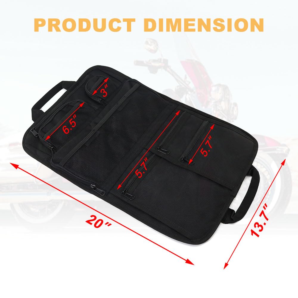 Rearace Tour Pack Trunk Lid Organizer Bag Pouch Fit For Street Glide Road King Road Glide Electra Glide Touring Travel