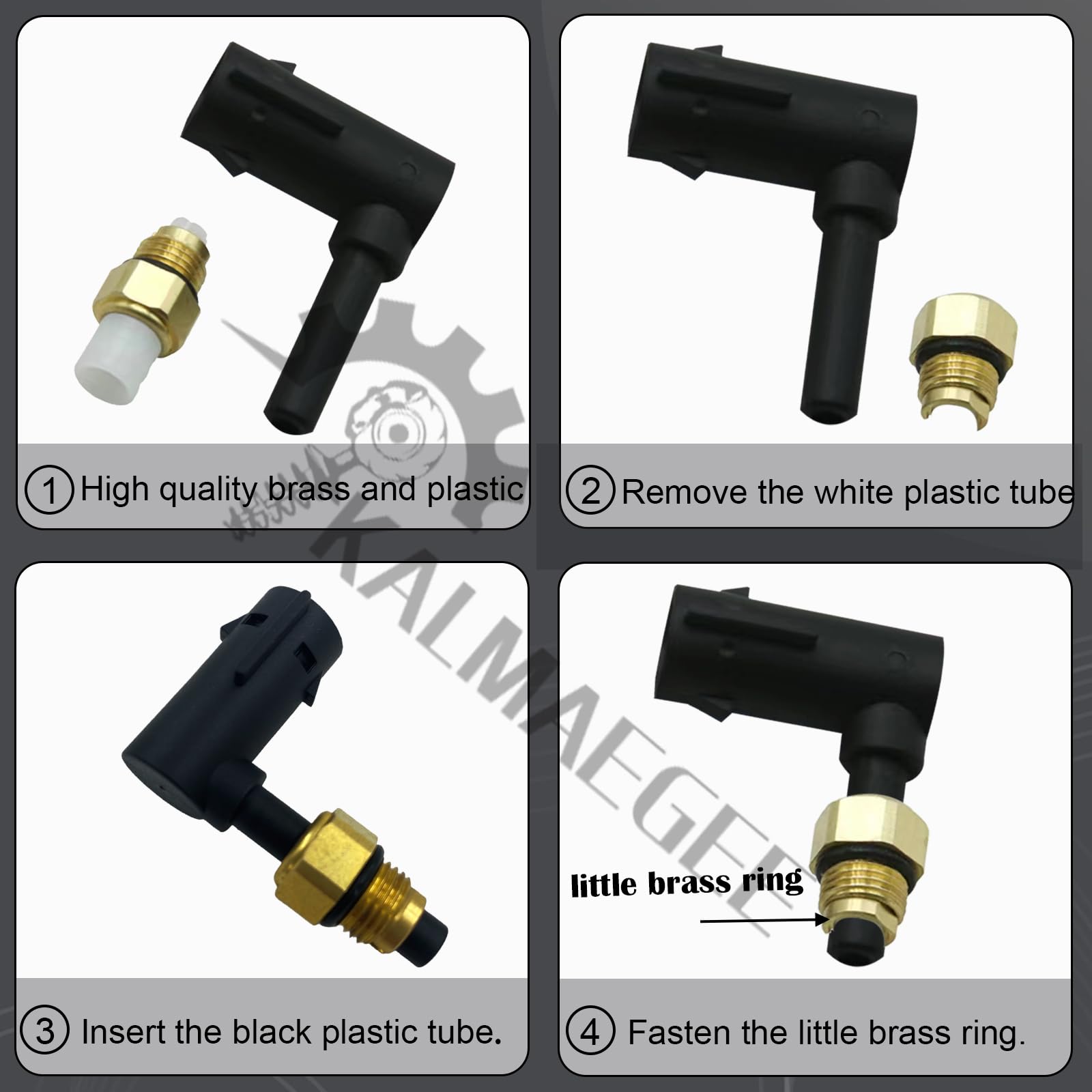 Kalmaegee 2PCS Suspension Elbow Air Strut Repair Kit, Metal, Black, Model 68059905AD for Grand Cherokee 2011-2020