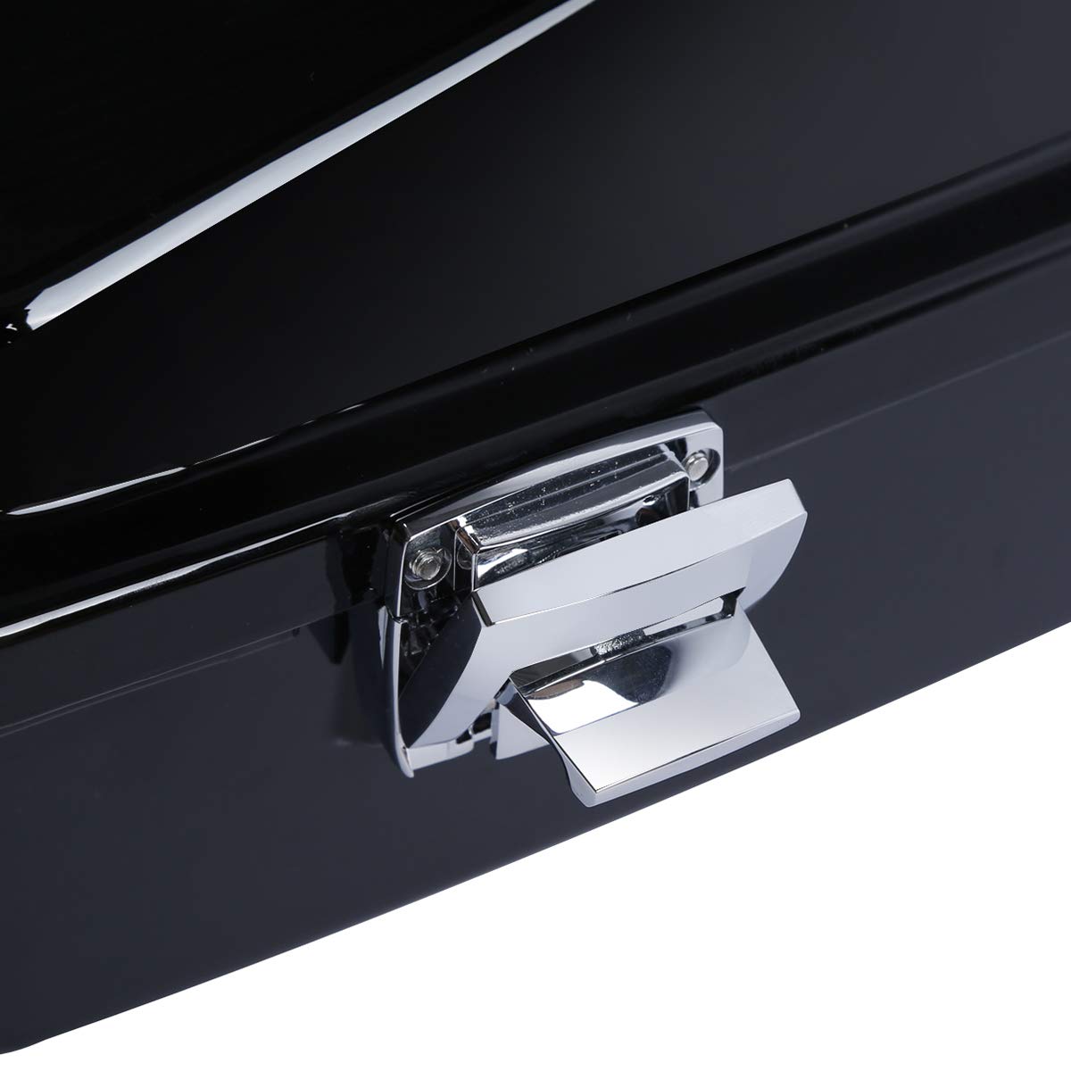 Xfmt 5.5' Razor Tour Pack Trunk W/Backrest Pad & Black Two-Up Mount Rack For Harley Touring Road King Street Glide Road Glide Electra Glide 2009-2013