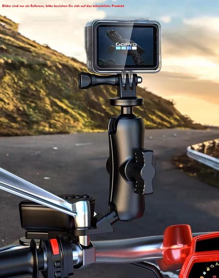 Sptchapn 1'' Aluminum Alloy Mount Base Handlebar Bracket Accessories With 1'' Ball Head And 10Mm Mounting Holder Compatible With
