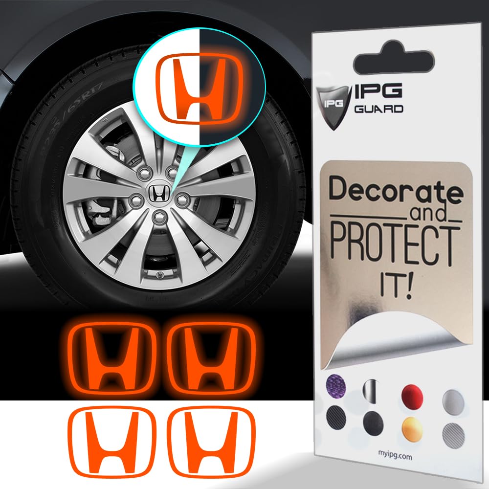 IPG Compatible with Civic Accord CRV VTEC Si Logo Cap Inner or Outer Stckers Dcals (Center Cap:2.25) (4 Units) (Reflective Ser