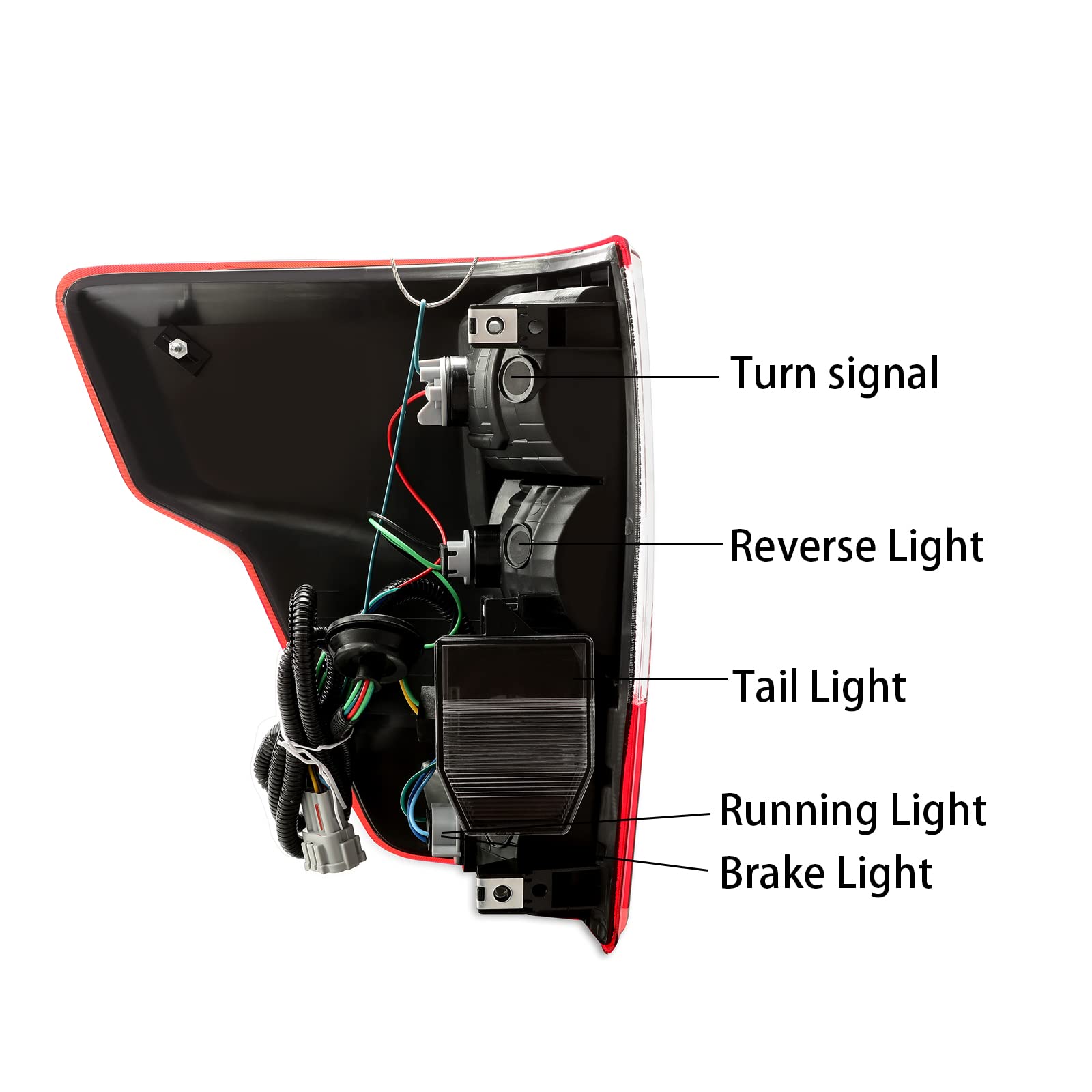 Hecasa Rear Right Tail Light Brake Lamp Compatible With 2016-2023 Nissan Titan And Titan Xd (Passanger Side) - Replace For 26550-Ez23D Ni2801213 (With Bulbs)