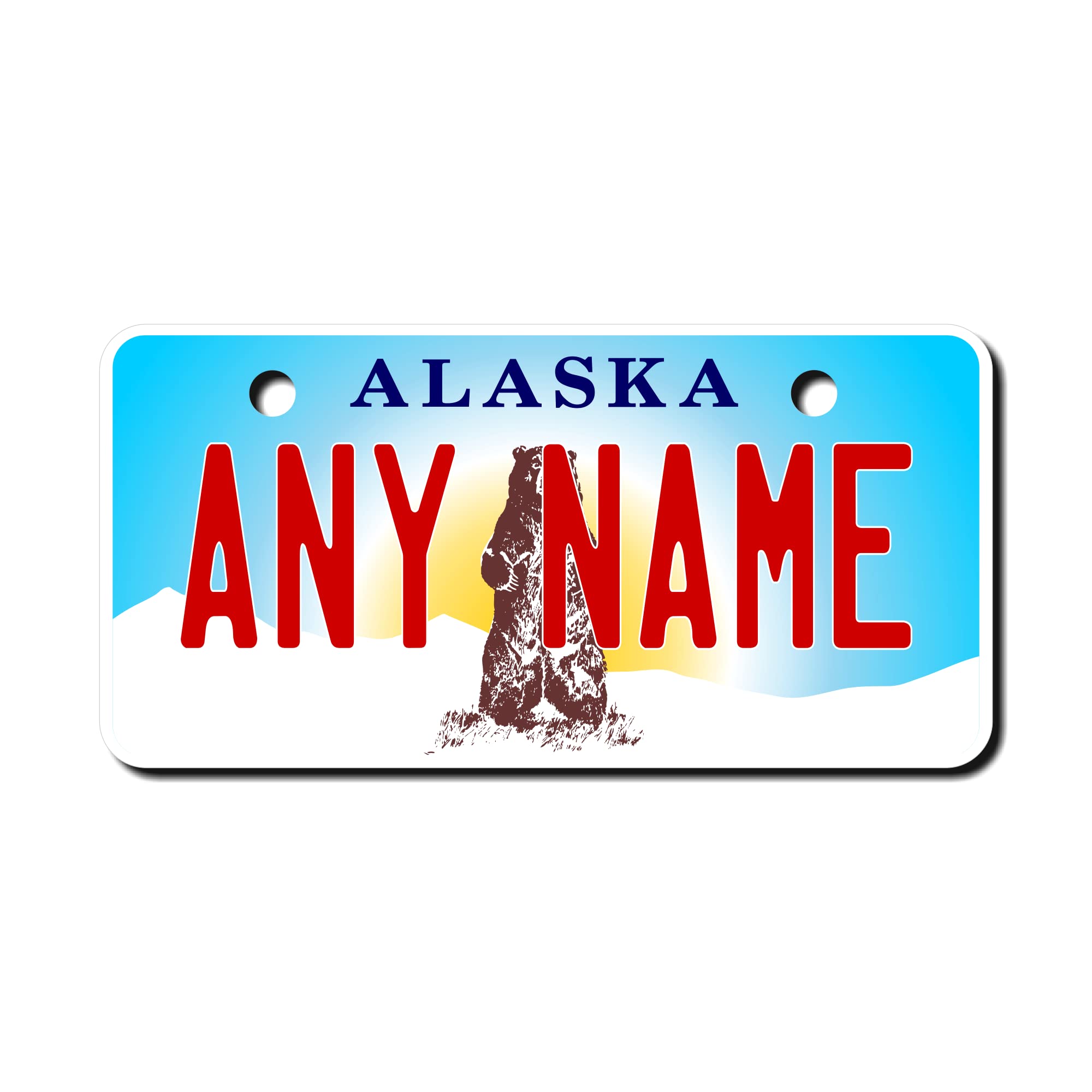 Teamlogo - Personalized Alaska License Plate - Custom Aluminum Name, Text Or Number Plate - Customized License Bike Accessories,