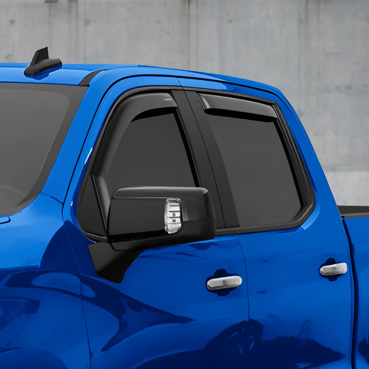 Goodyear Shatterproof In-Channel Window Deflectors For Chevrolet (Chevy) Silverado/Gmc Sierra 1500 2019-2025 Crew Cab,Rain Guard