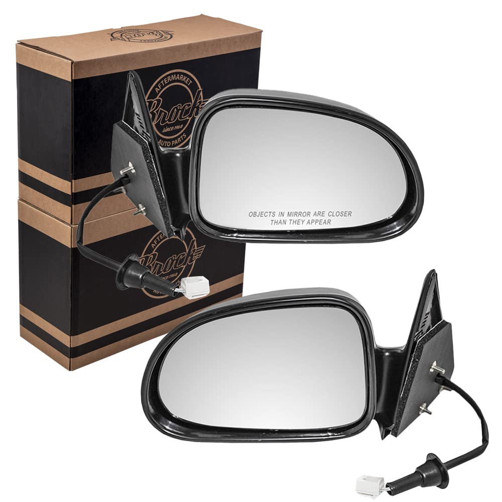 Replacement Set Driver And Passenger Power Side View Mirrors 5X7 Textured Compatible With 1997-2000 Dakota 1998-2000 Durango 551