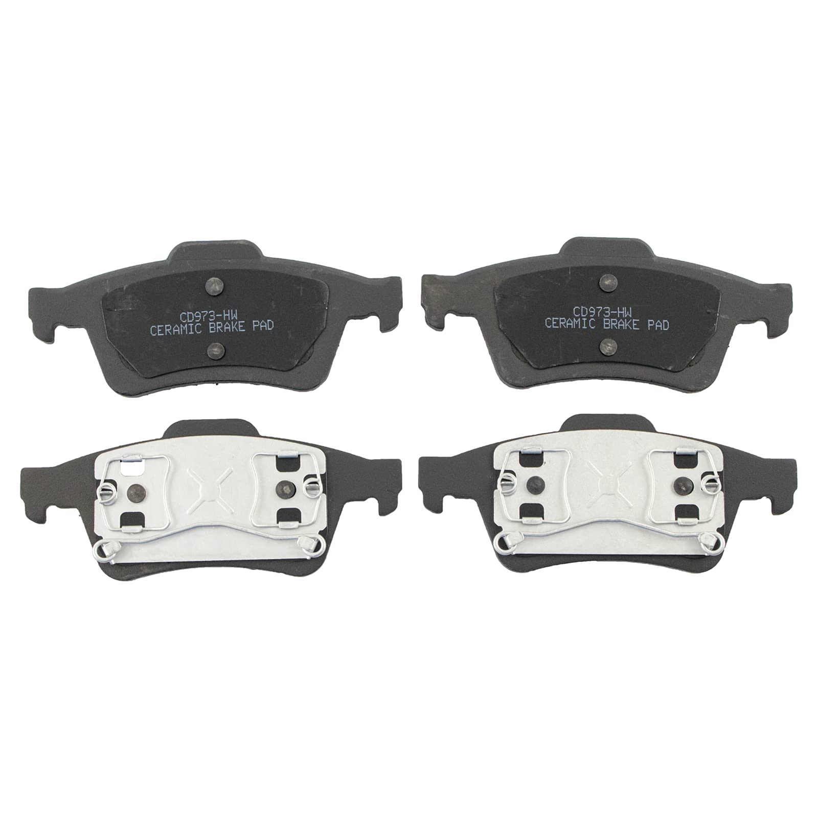 Trq Rear Brake Pad & Rotor Kit Brake Pads Brake Rotor Ceramic Premium G-Coated Compatible With 2004-2005 Mazda 3