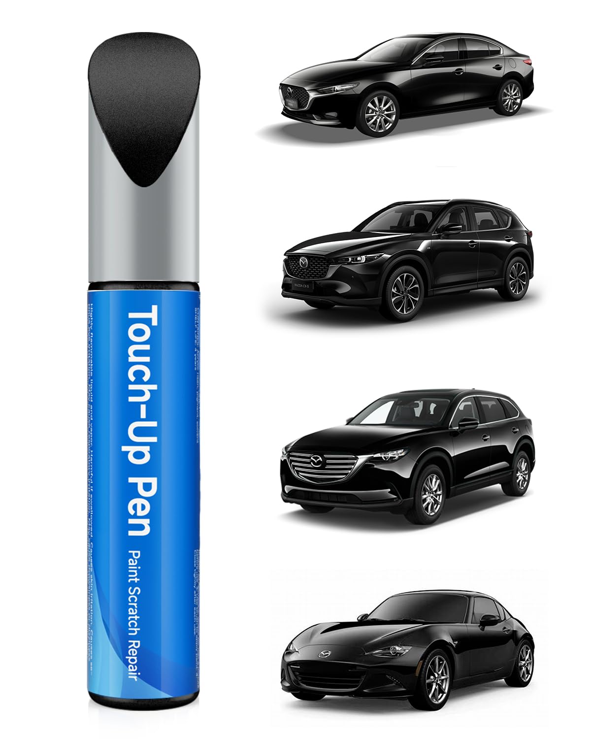 RSACET 41W Jet Black Pearl Touch Up Paint Compatible with Mazda Exact Match Touch Up Paint Car Scratch Repair