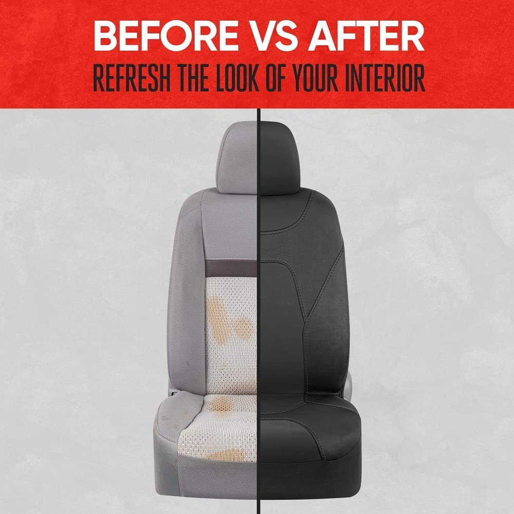 Motor Trend AquaShield Car Seat Covers for Front Seats, Black - Two-Tone Waterproof Seat Covers for Cars, Neoprene Front Seat Cover Set, Interior Covers for Auto Truck Van SUV