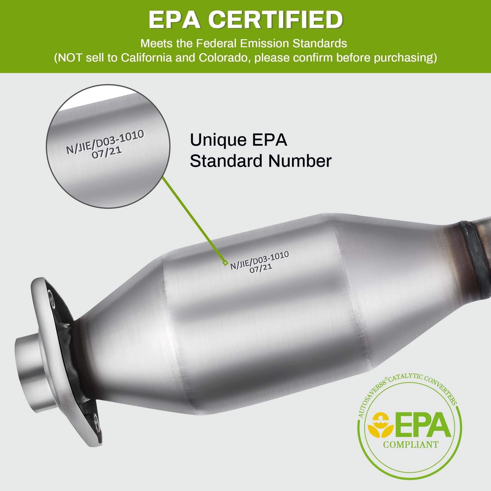 Autosaver88 Catalytic Converter Compatible With 2007-2012 Versa 1.8L / 2009-2010 Versa 1.6L (Epa Compliant)