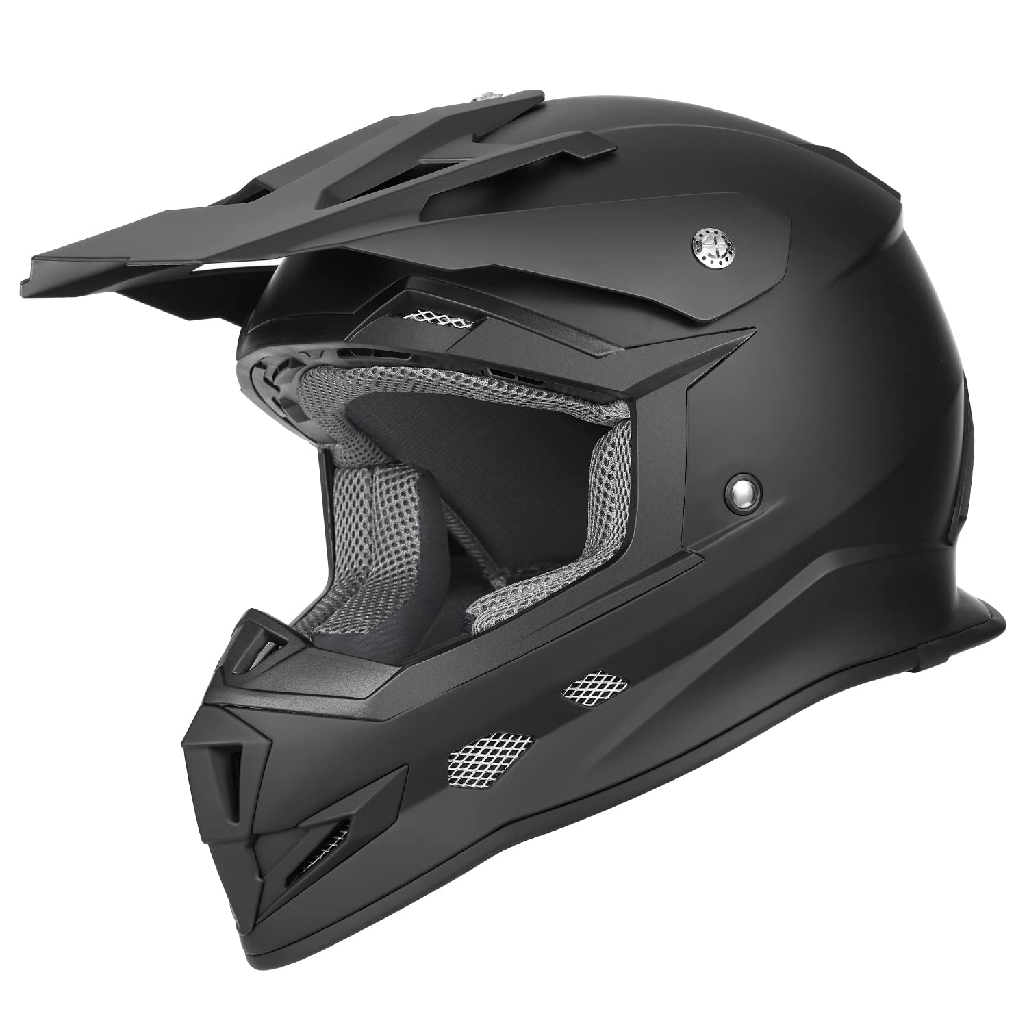 Glx Gx23 Dirt Bike/Motocross Helmet - Matte Black, Small - Dot Approved