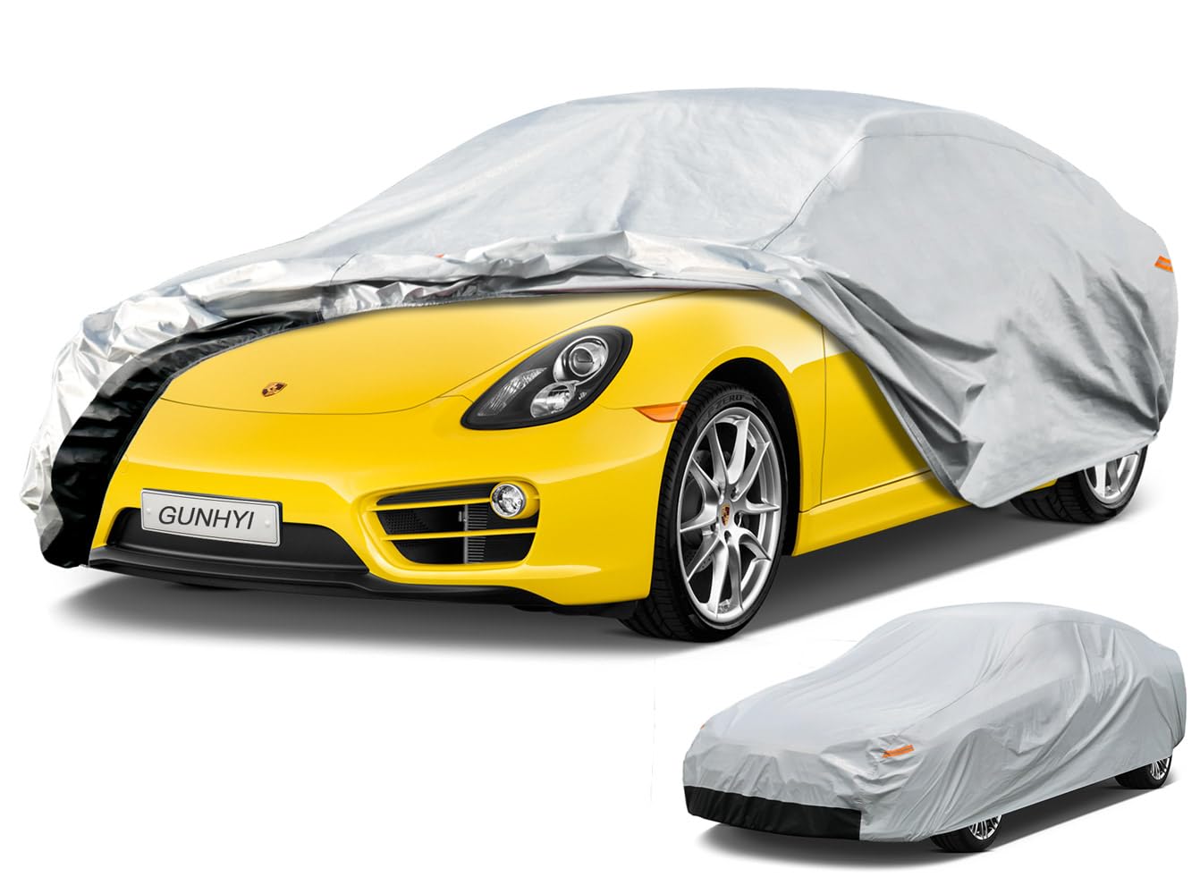Gunhyi 6 Layers Car Cover For Coupe Sports Waterproof All Weather, Heavy Duty Full Exterior Cover Suitable For Audi Tt, Bmw Z4,