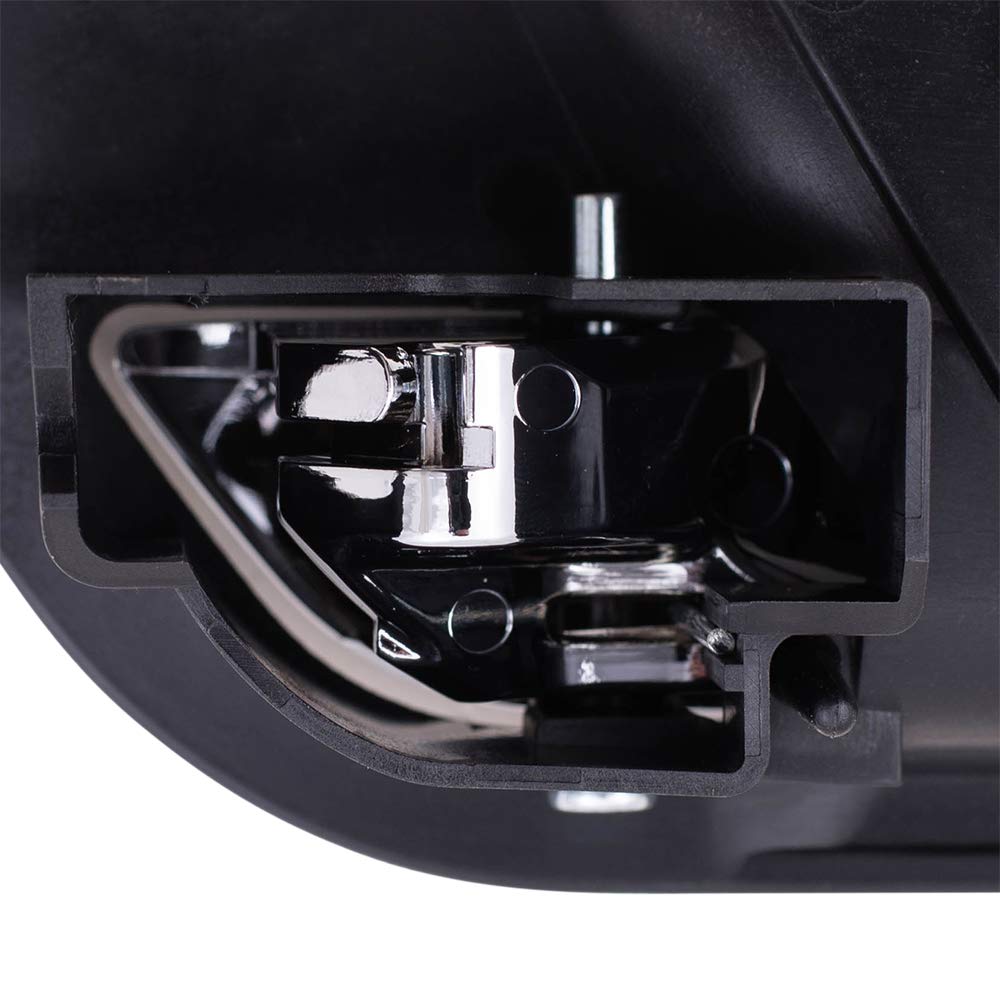 AutoandArt Brock Replacement Passengers Front Inside Interior Door Handle Chrome Lever with Black Housing Compatible with Silverado Sierra Escalade Suburban Tahoe Yukon 15947936