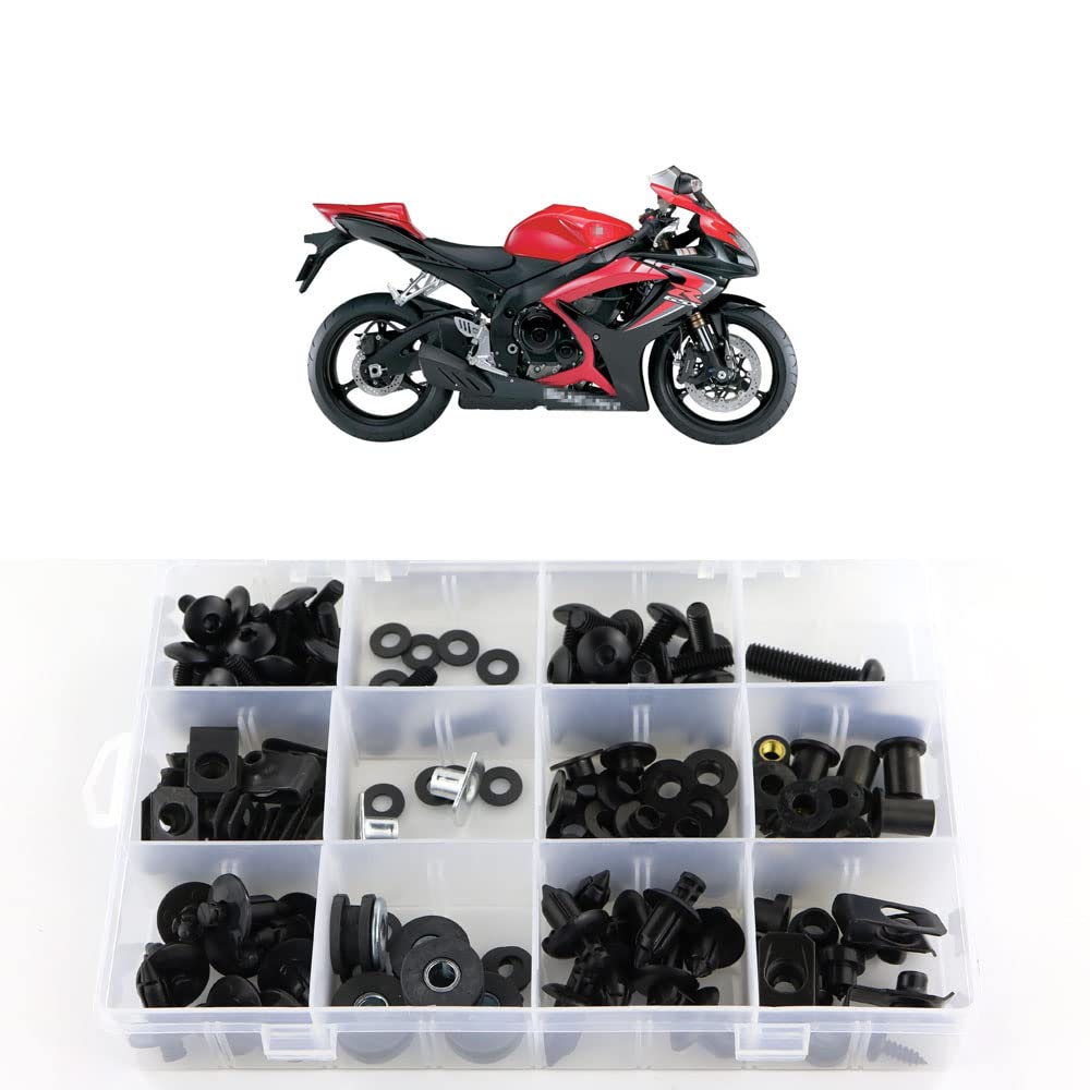 Xitomer Full Sets Fairing Bolts Kits, Fit for GSXR600 GSXR750 2006 2007 K6, Mounting Kits Washers/Nuts/Fastenings/Clips/Grommets