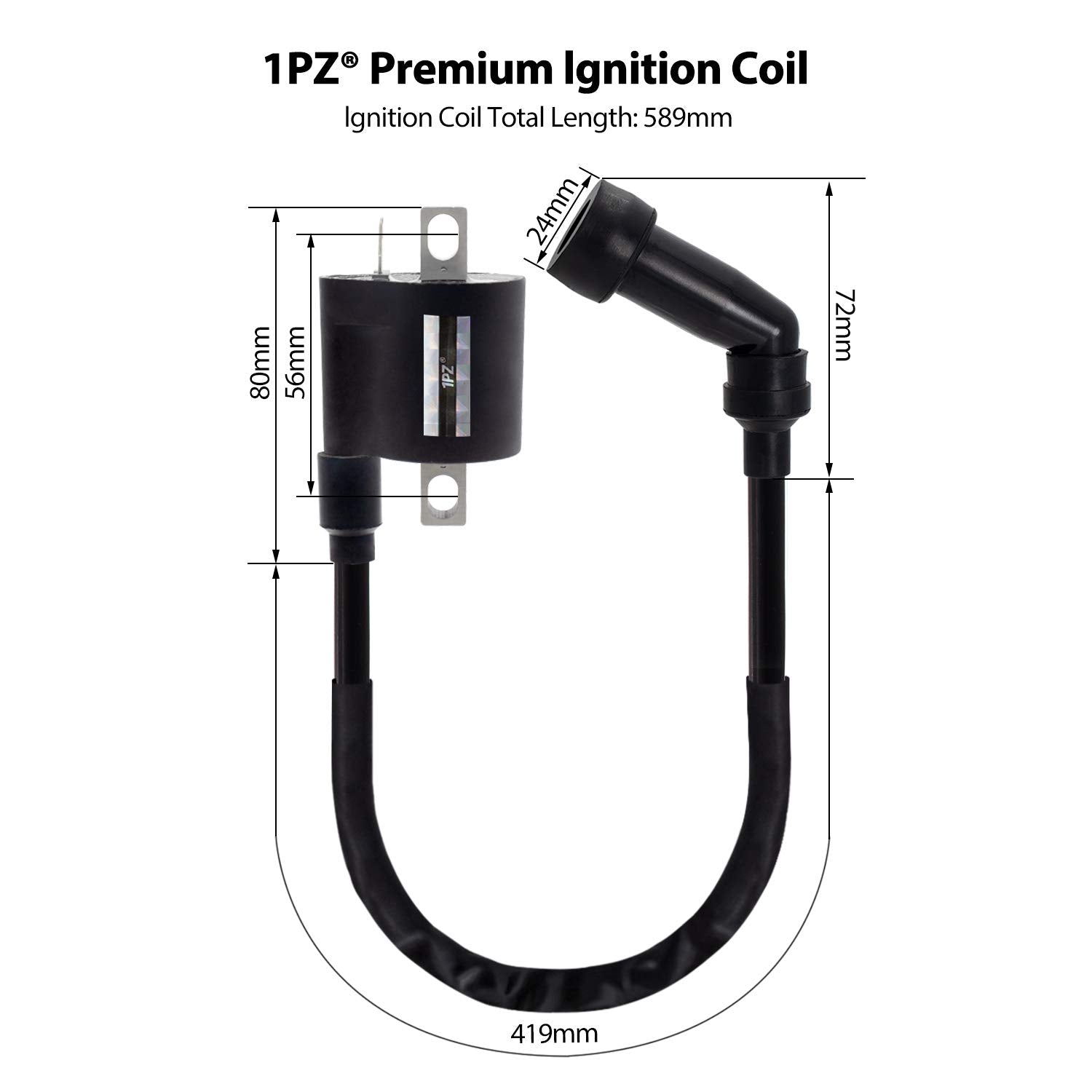 1Pz Ct3-P01 Ignition Coil Spark Plug For Polaris Atv Trail Boss 325 330 2003 2004 2005 2006 2007 2008 2009 2010 2011 2012 2013