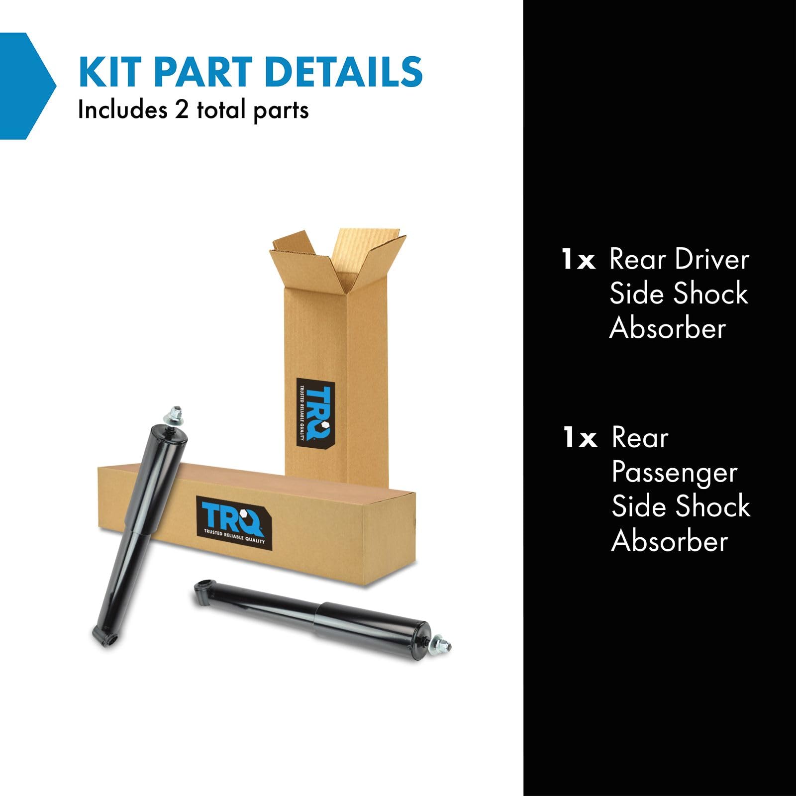 Trq Rear Shock Absorber Set Compatible With 1993-1997 Volvo 850 1998-2004 C70 1998-2000 S70 V70