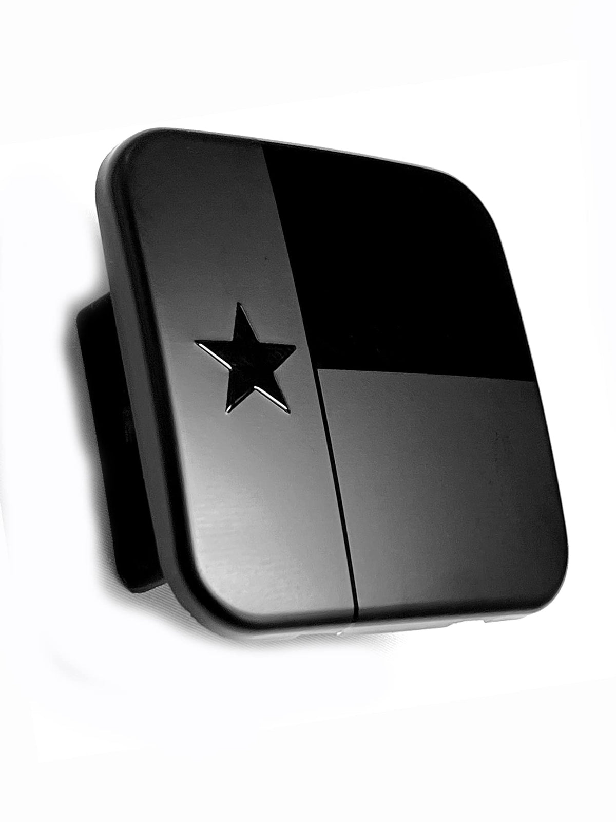 Texas State Metal Flag Hitch Cover Plug (Fits 2'' Receiver, Black)