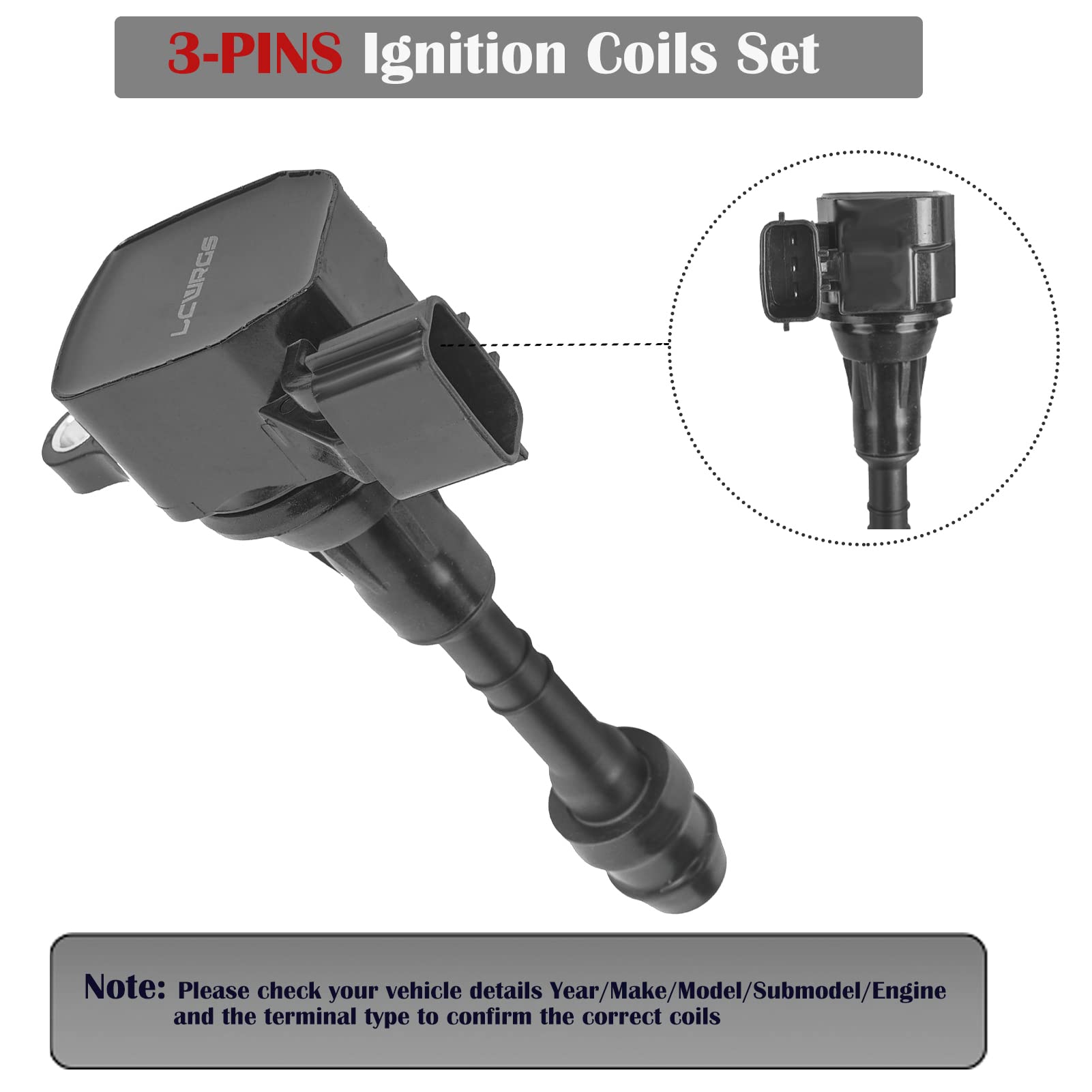 Ignition Coil Packs For 2002 2003 2004 2005 2006 2007 2008 2009 Nissan Maxima Murano Altima Xterra Quest Frontier Pathfinder Inf