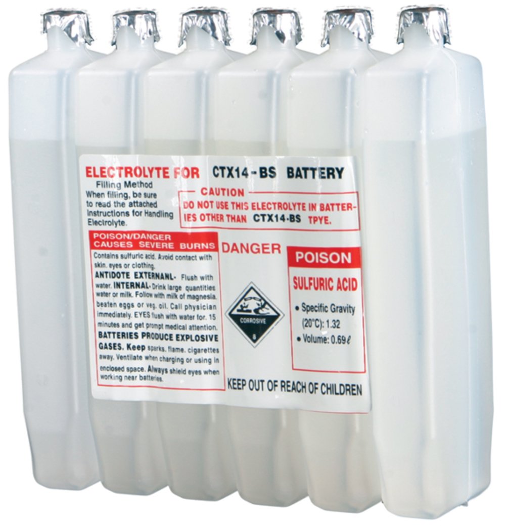 Wps Western Power Sports Sealed Battery Electrolyte Pack 340Cc Ctx
