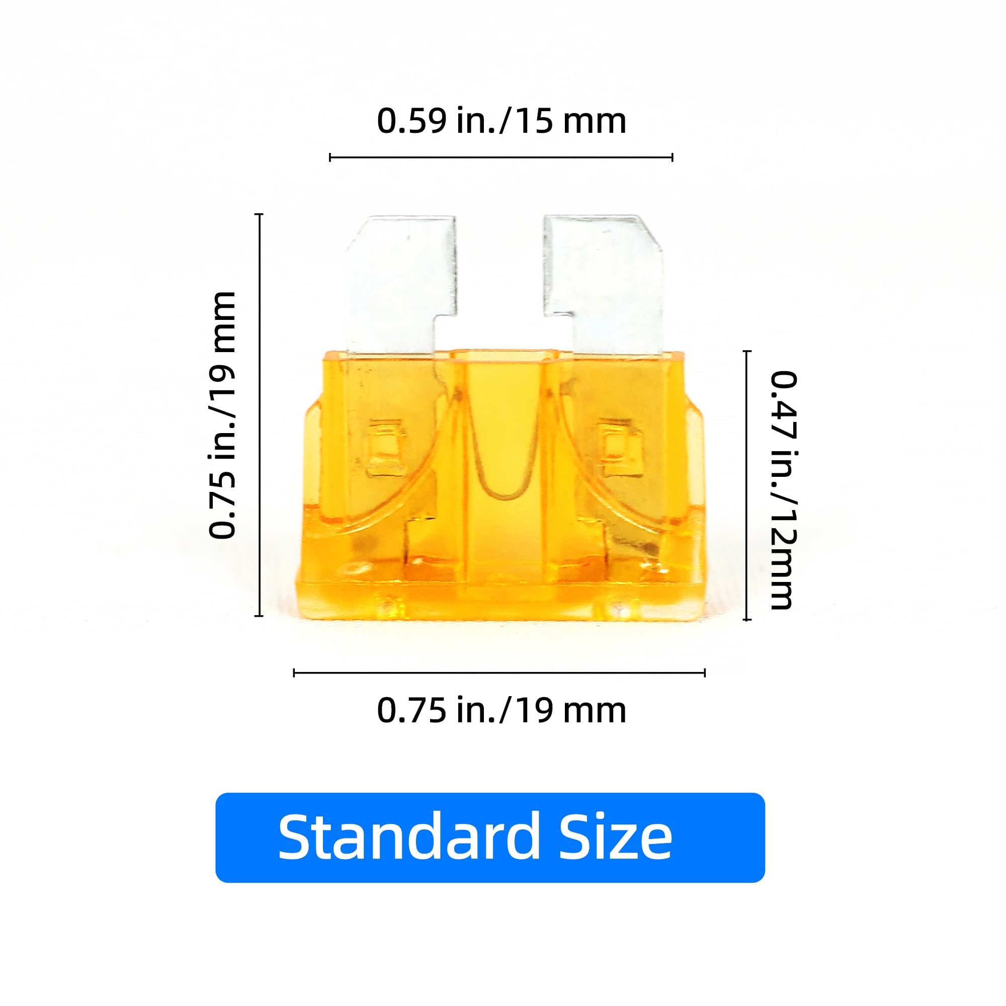 Xjlsgxusg 50Pcs 5Amp Standard Car Fuses, Blade Fuse Assortment Kit For Car, Marine, Truck, Rv Fuse Replacement