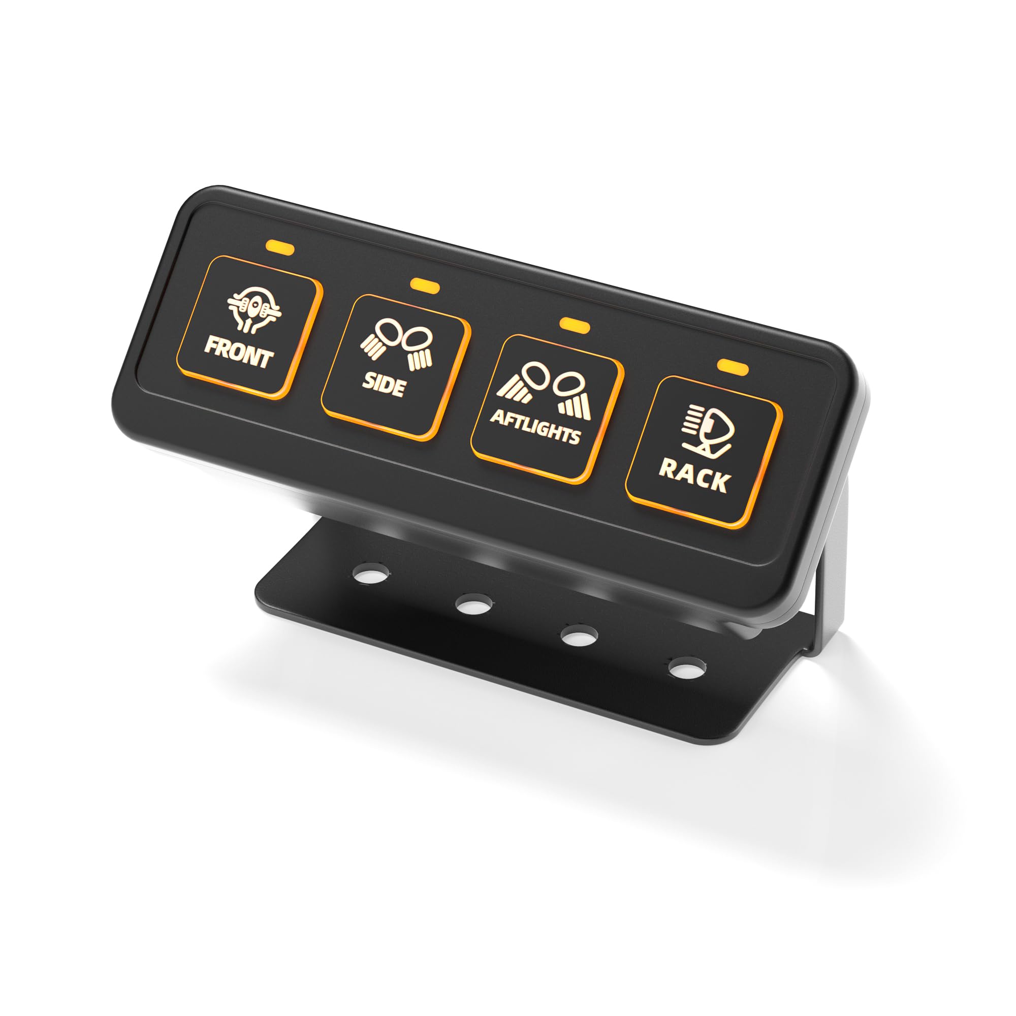 Somaer Wireless 4 Gang Switch Panel,Multifunction Remote Control Offroad Light Waterproof Switch Panel,with Universal Circuit IC