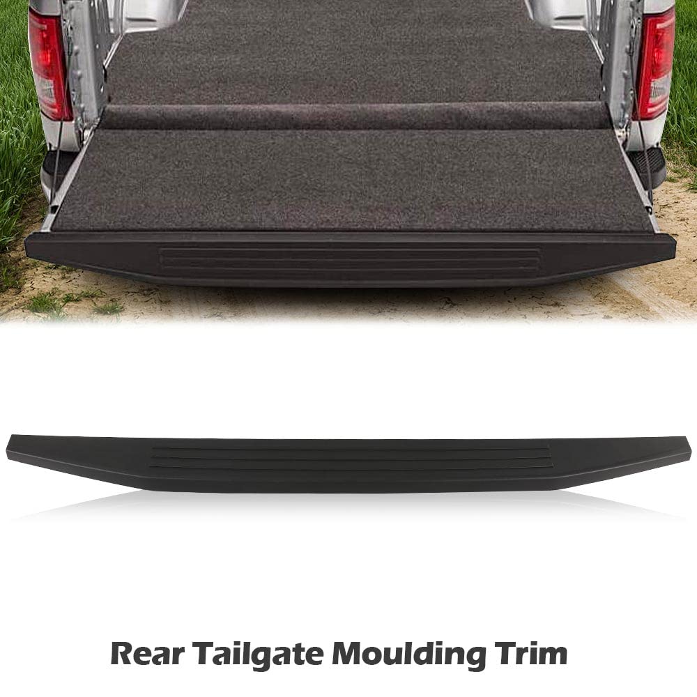Pit66 Tailgate Moulding Cap, Compatible With Ford F-150 2015-2020 Moulding Protector (Not Fit Flex Step), Rear Spoiler Top