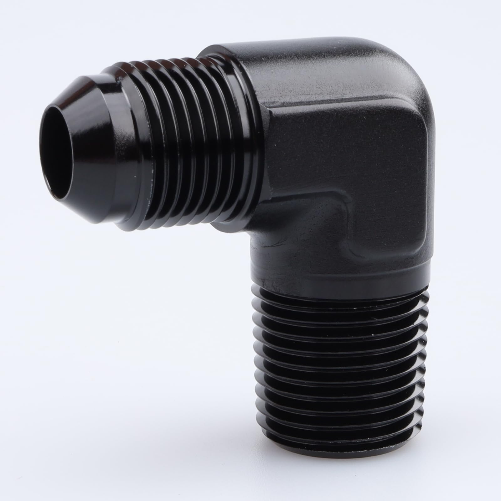 Ac Performance 90 Degree Elbow -6 An Male To 1/8'' Npt Male Fitting Adapter Connector Aluminum Black