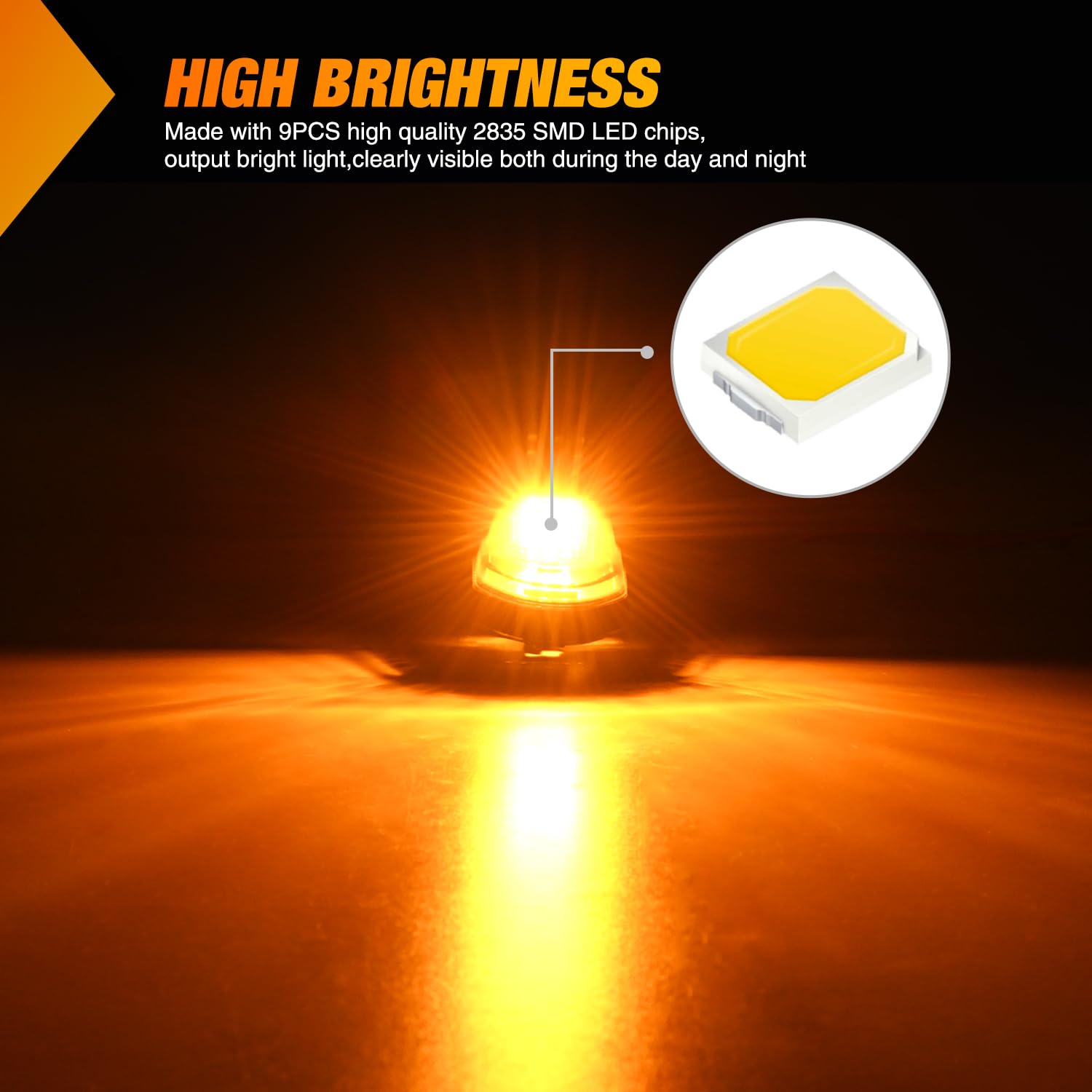 Nilight Led Cab Marker Lights Roof Running Light 5 Pcs 9 Led Smoke Lens Amber Cab Clearance Light Compatible With 2017 2018 2019