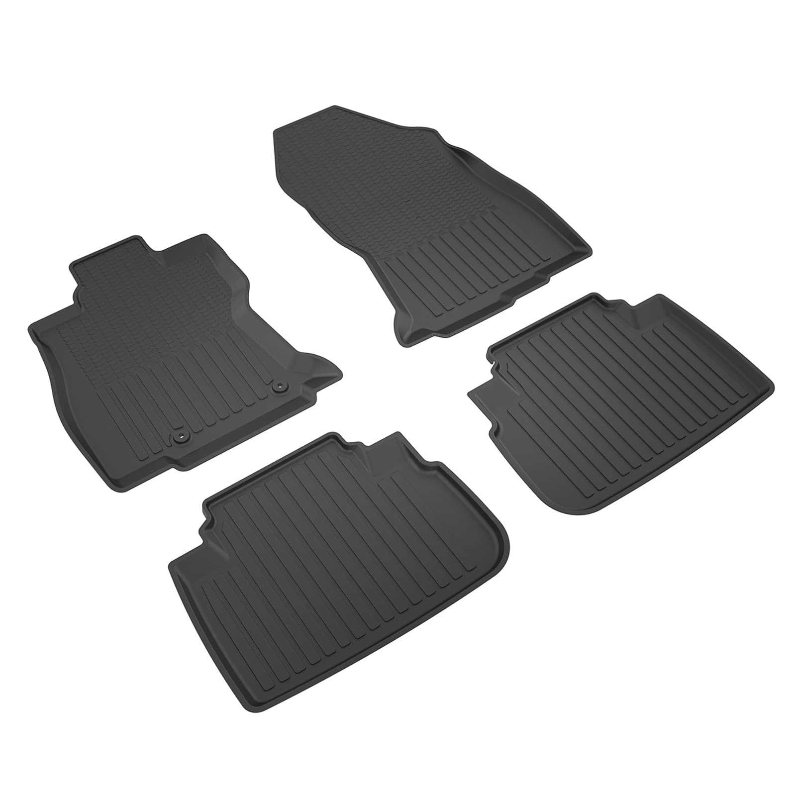 Kiwi Master Floor Mats For 2019-2024 Subaru Forester Replace Oem J501Ssj030 All Weather Mat Front & 2Nd 2 Row Seat Tpe Slush Lin