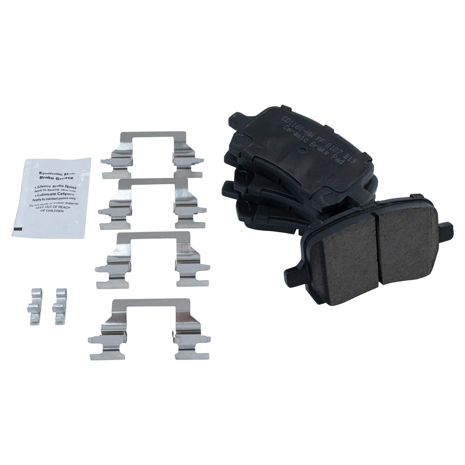 Trq Front Brake Pad & Rotor Kit Brake Pads Brake Rotor Ceramic Compatible With 2006-2011 Chevrolet Hhr