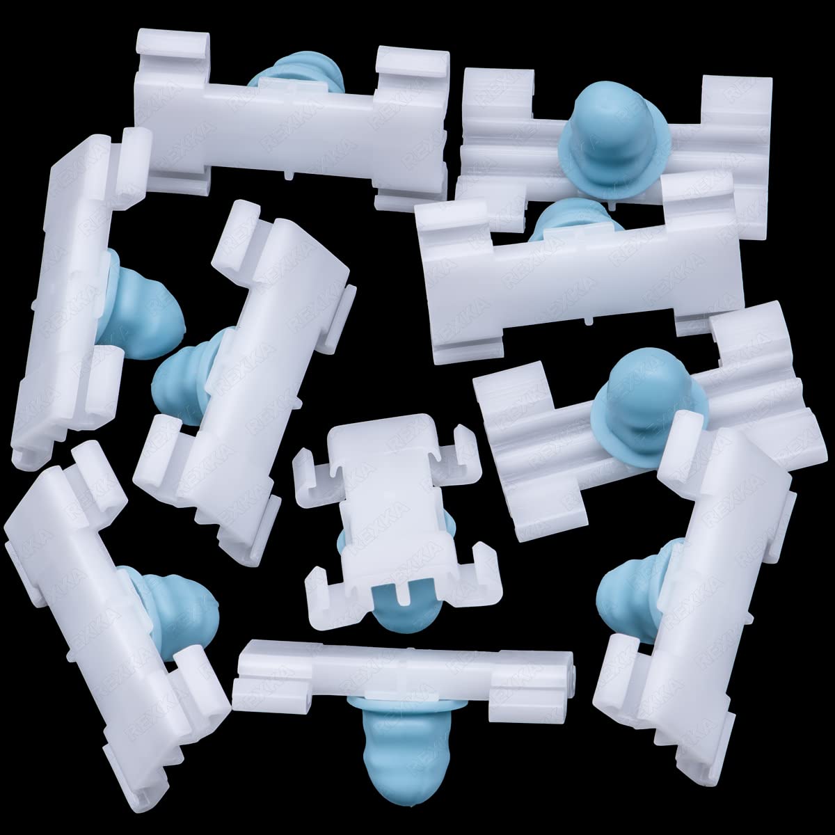 Rexka 10 pcs Side Moulding Door Trim Clips Clamp Compatible with BMW 51138231130 E46 323i 325i 325xi 328i 330i 330xi 51-13-8-231