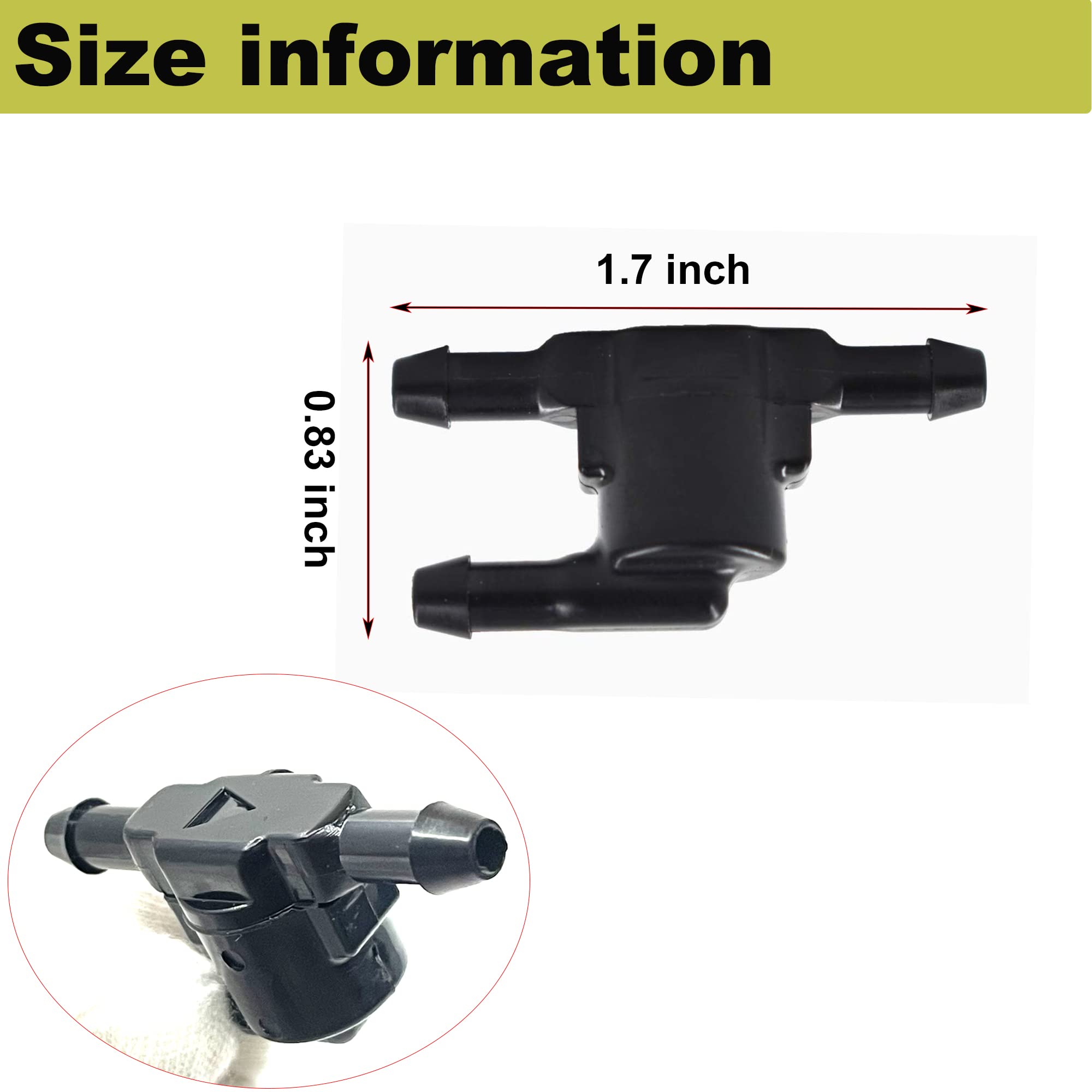 Wiper Washer Windshield Check Valve Replacement For Toyota, Scion, Lexus- Oem: 85321-28020