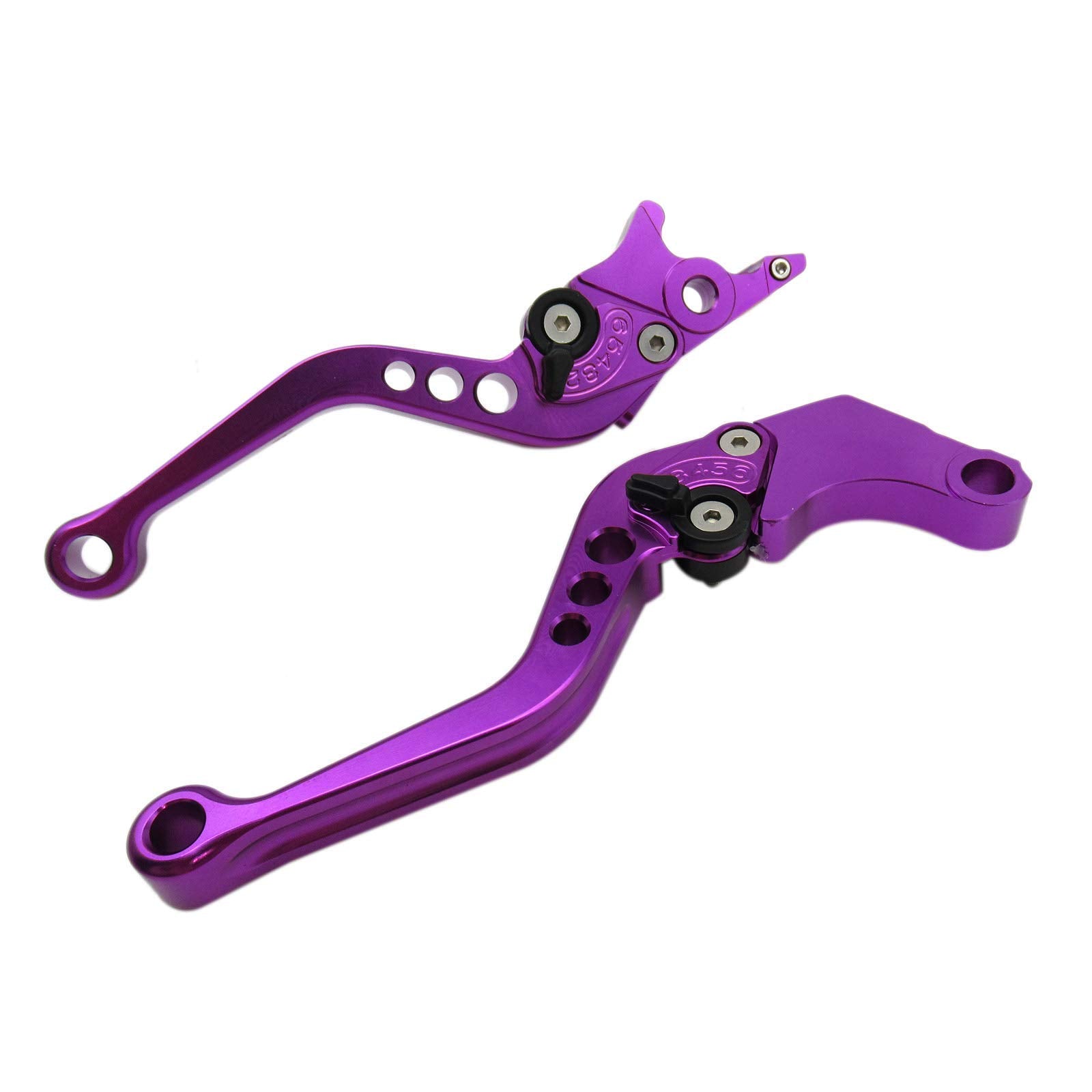 Purple Cnc 6 Position Shorty Brake Clutch Lever For Kawasaki Zx10R 2006-2015 06 07 08 09 10 11 12 13 14 15