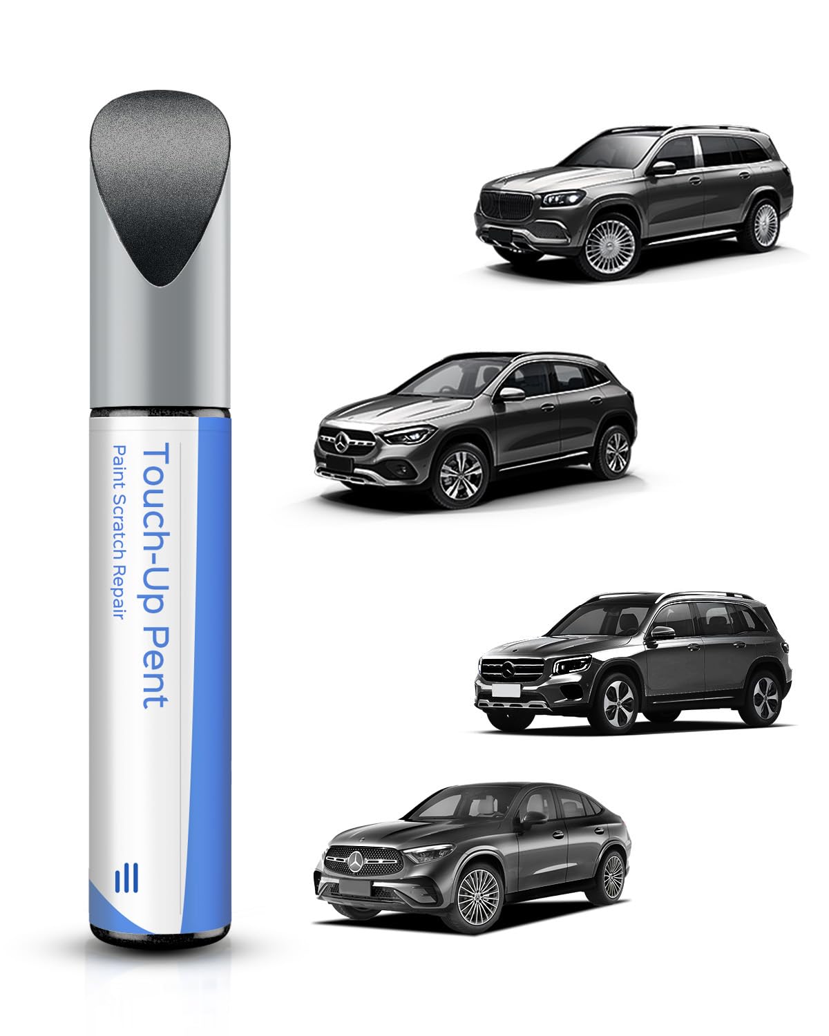 Parts4Ev 992/7992 Selenite Gray Metallic Touch Up Paint Compatible With Mercedes-Benz Exact Match-Chips And Nicks Touch Up