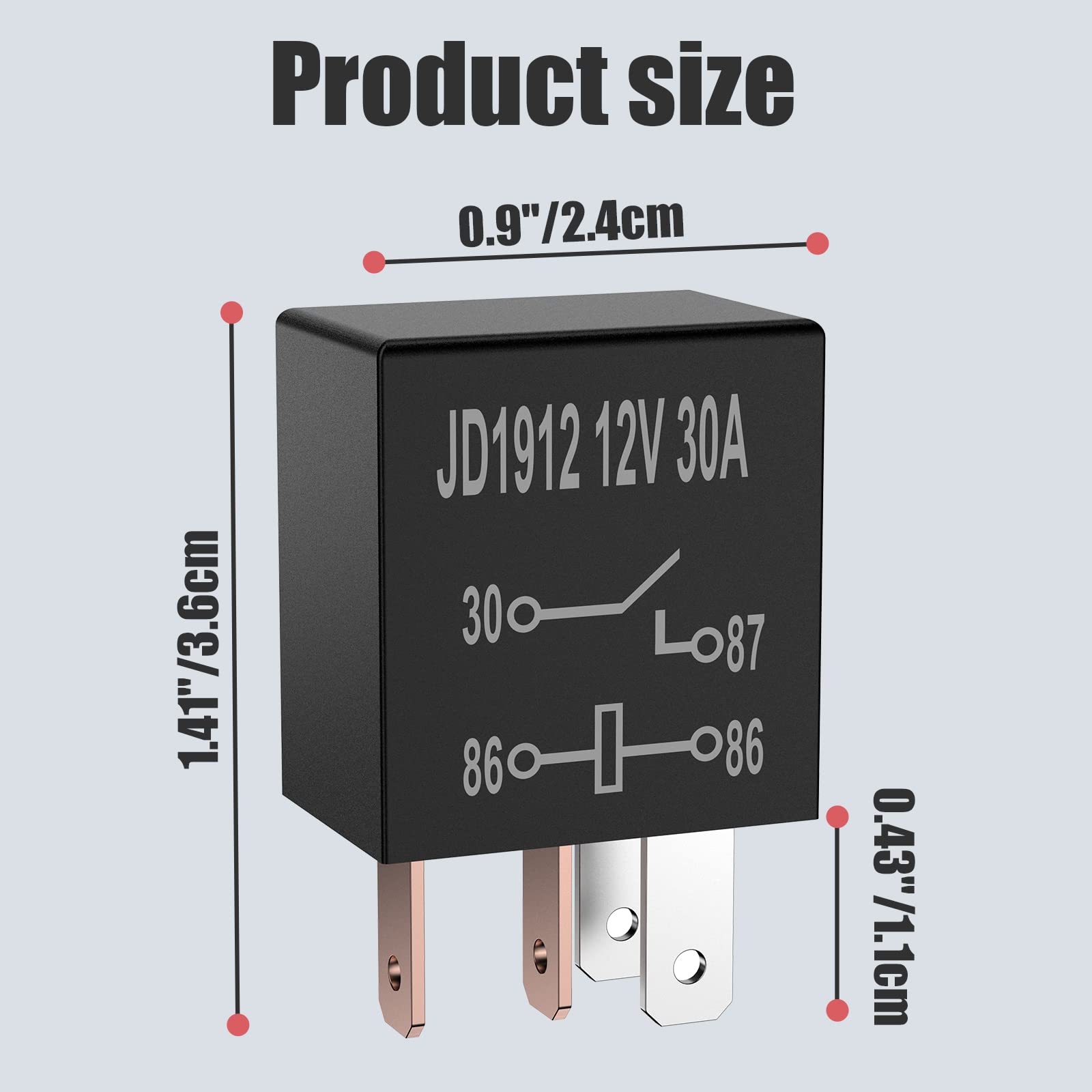 4 Pin 12V Relay 12V 30A Relay Multi Purpose Automotive Relay Black Starter Relay Car Heavy Duty Relay For Car Motor Automotive Replacement Accessories (4 Pieces)…