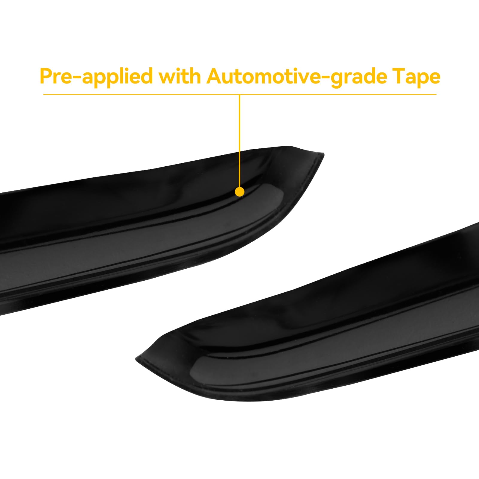 In-Channel Window Rain Guards Visors For 1993-2011 Ford Ranger Regular/Extended Cab, 2Pcs Window Vent Wind Shades Deflectors