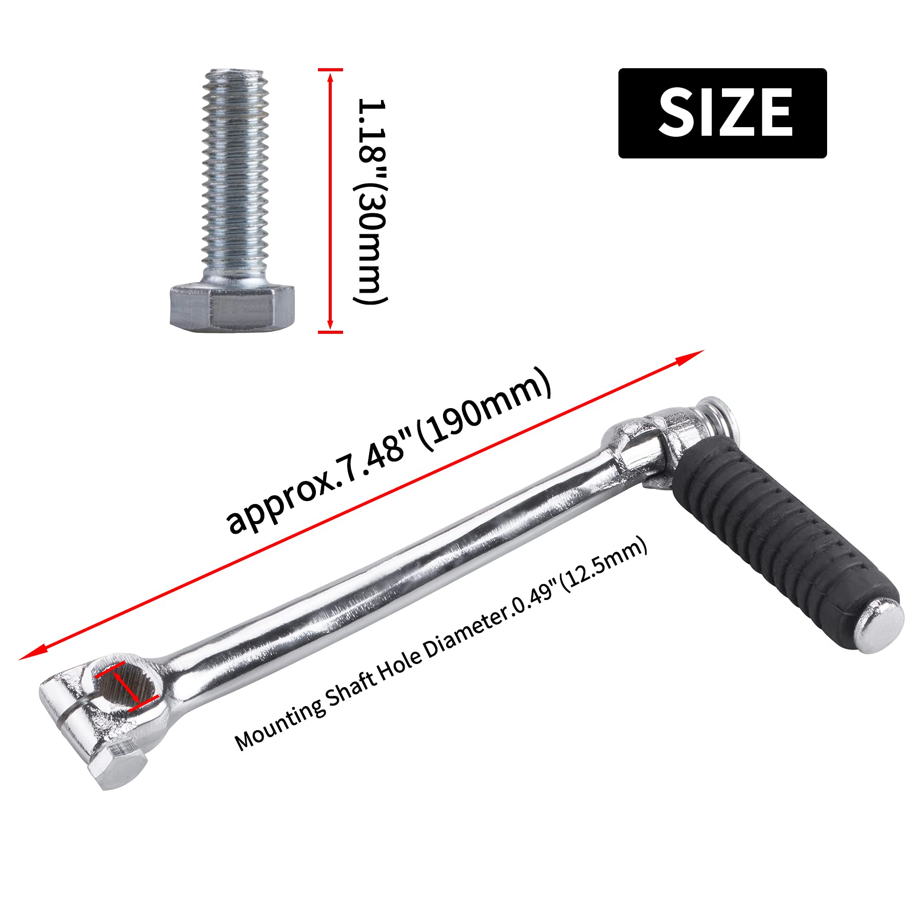 Mrelc Metal Kick Start Shafts Starter Lever Kick Start Compatible With 90Cc 110Cc 125Cc 140Cc 4-Stroke Pit Dirt Bike