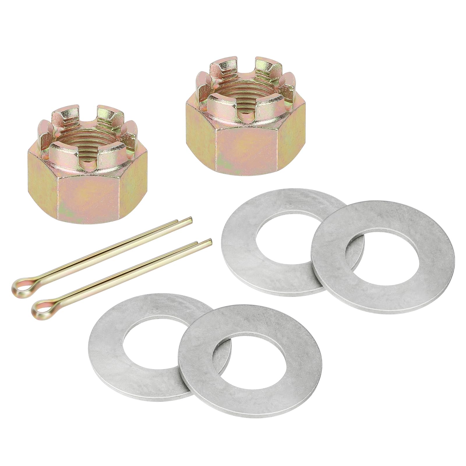 Front Axle Nuts Washer Kit For Polaris Rzr 1000 900 570 Turbo Rs1 Ranger 1000 900 Diesel General 1000 Sportsman 300 400 Ace 570 900 Oem# 7555796 7547337