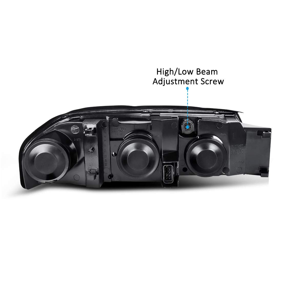 Autosaver88 Headlight Assembly Compatible With 2000-2005 Chevy Impala Oe Style Replacement Headlamps Chrome Housing Amber Reflec