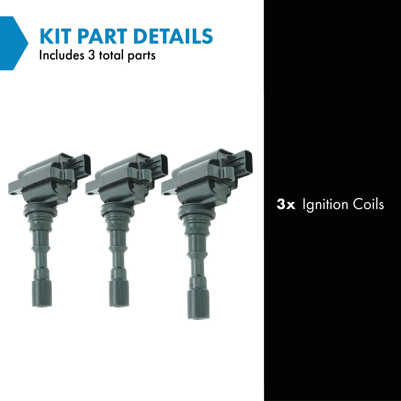 Trq Ignition Coil Set Compatible With 2003-2006 Hyundai Santa Fe 2003-2005 Xg350 2004-2006 Kia Amanti