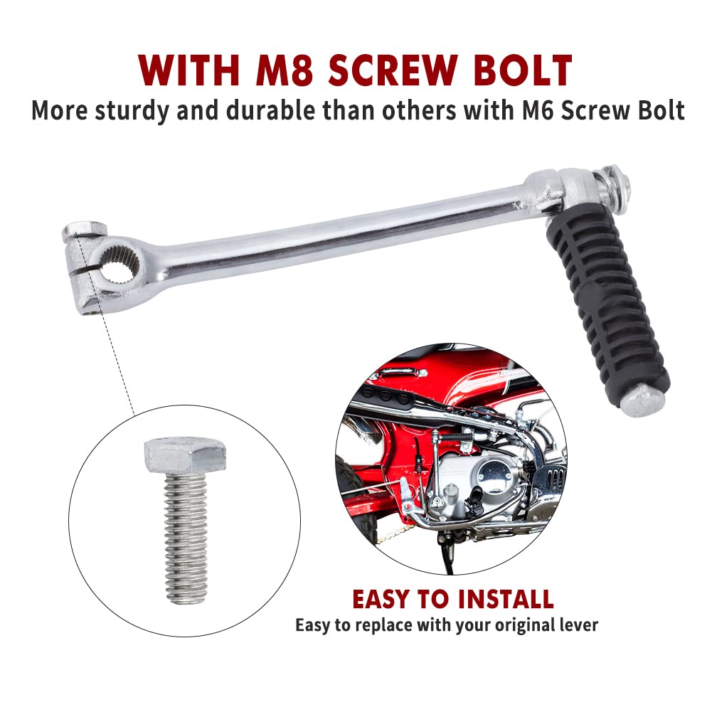Motoparty Kickstart Lever Starter, For Honda Z50 Mini Trail C70 Ct70 Sl70 Xl70 Ct90 S90 St90 Cs90 Cs Sl St Ct 70 90 Kick Starter