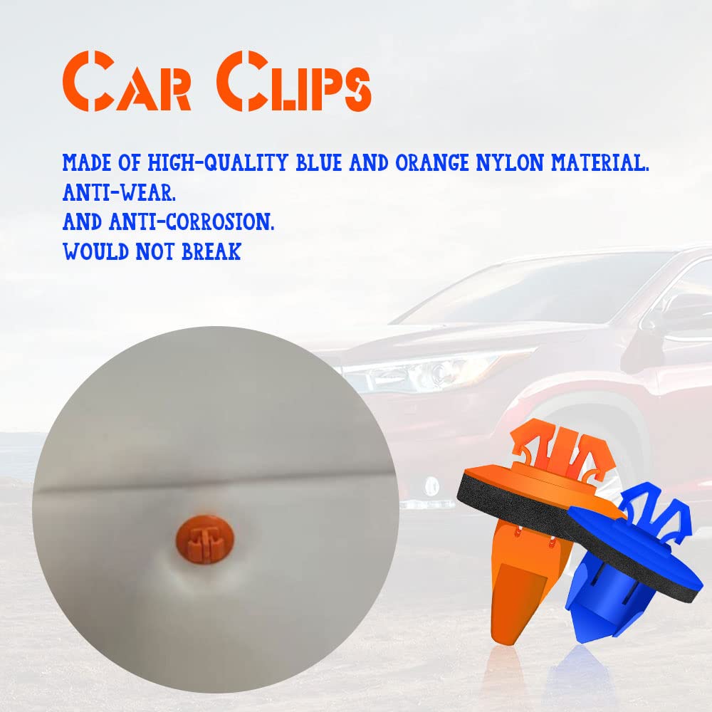 Haobo 50Pcs Fender Flare Clips, Molding Retainer Clips Compatible With Toyota 4Runner, Fj Cruiser, Highlander, Rav4, Tacoma, Pus