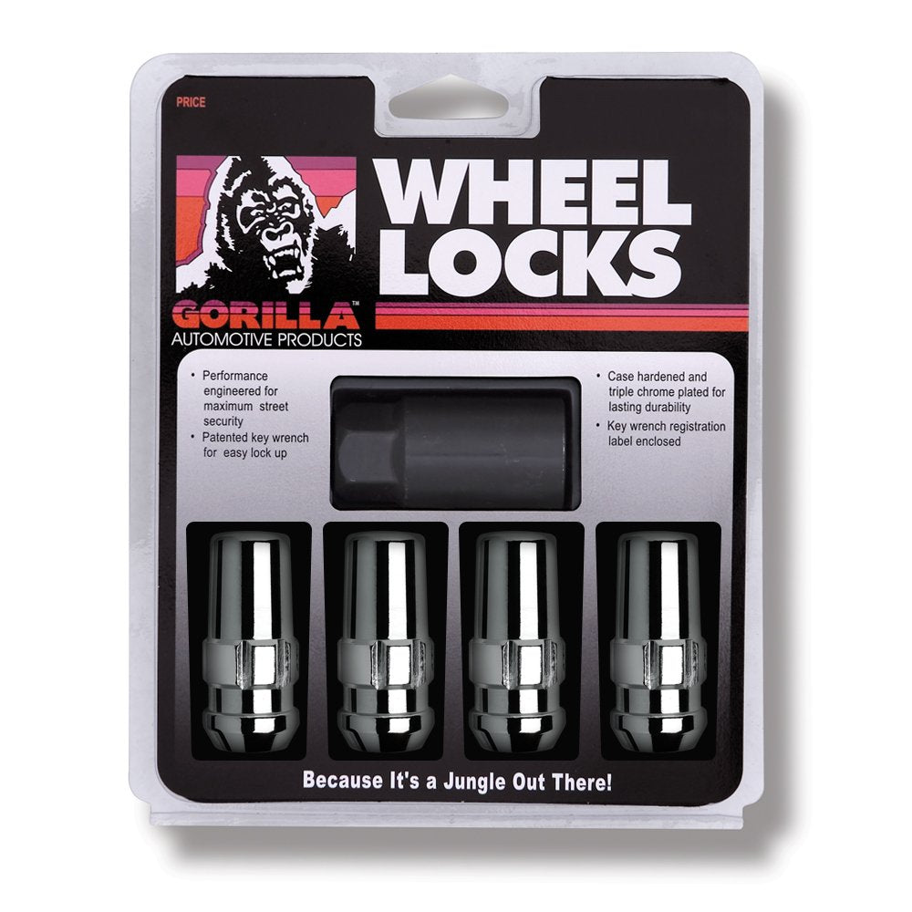 Gorilla Automotive 76641N Duplex Acorn Wheel Locks (14Mm X 1.50 Thread Size) - Pack Of 4,Chrome