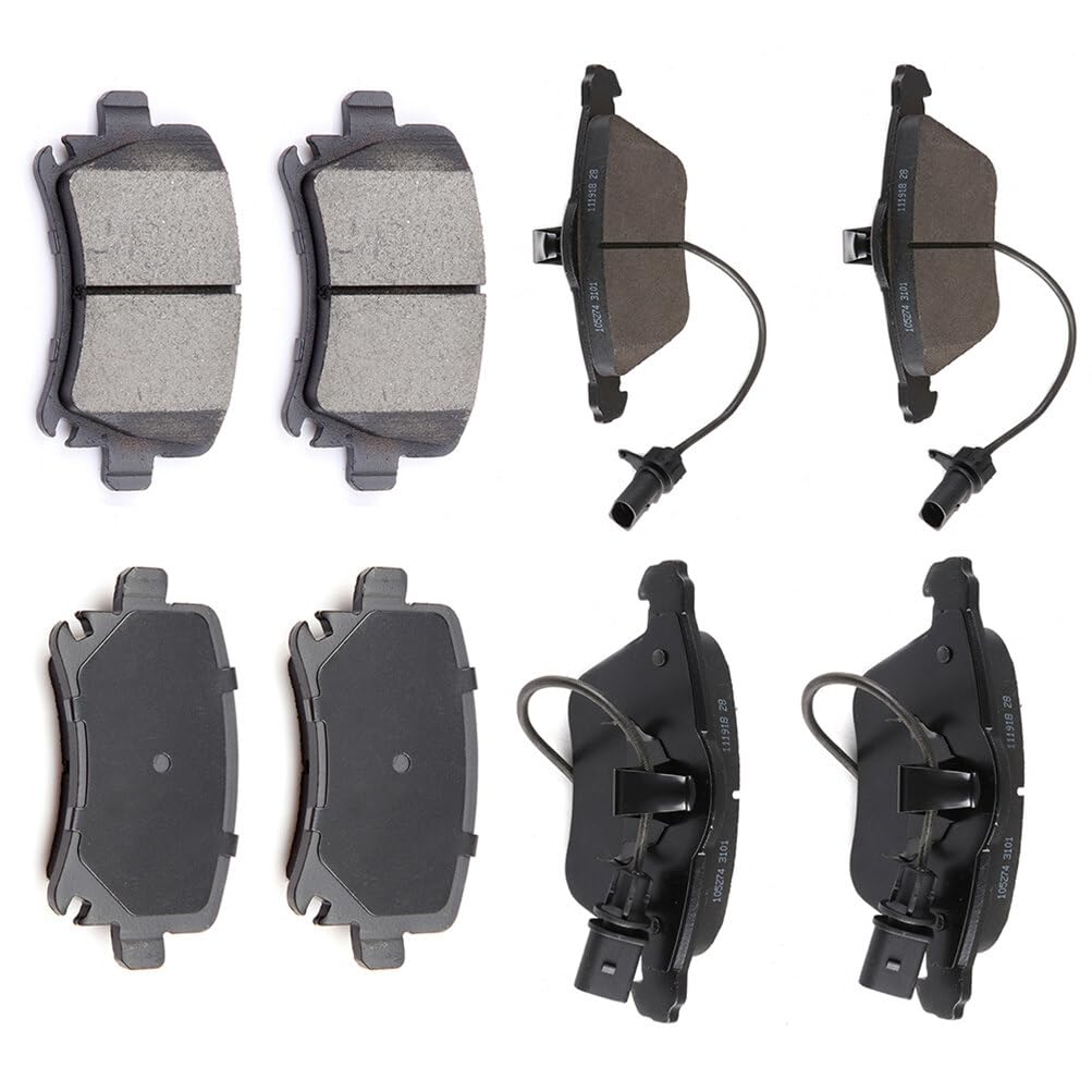 Automuto 8Pcs Front & Rear Disc Brake Pads Set D1108 D1111 For Audi A3 A4 A4 Quattro A6 A6 Quattro For Volkswagen Cc Eos Golf Gt